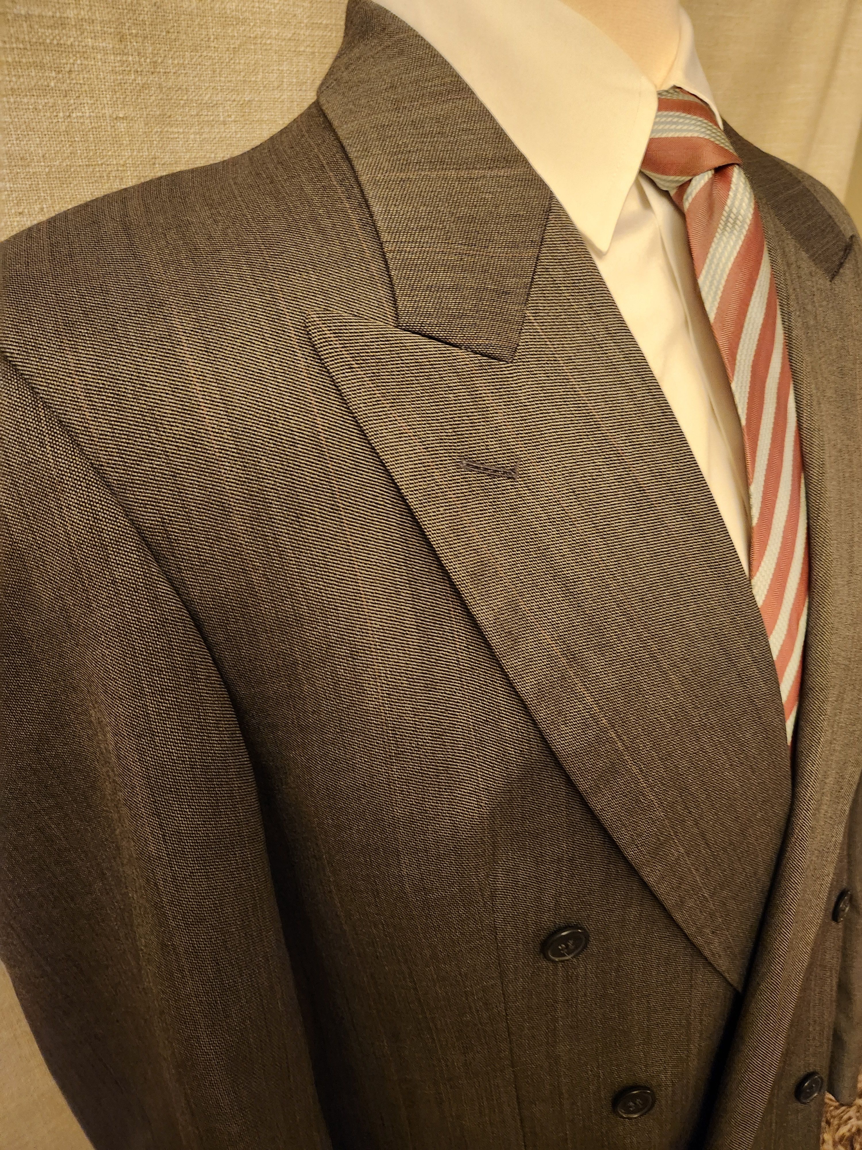 Designer × Yves Saint Laurent Vintage 100% Wool Double Breast Blue Blazer Size 44R - 2 Thumbnail