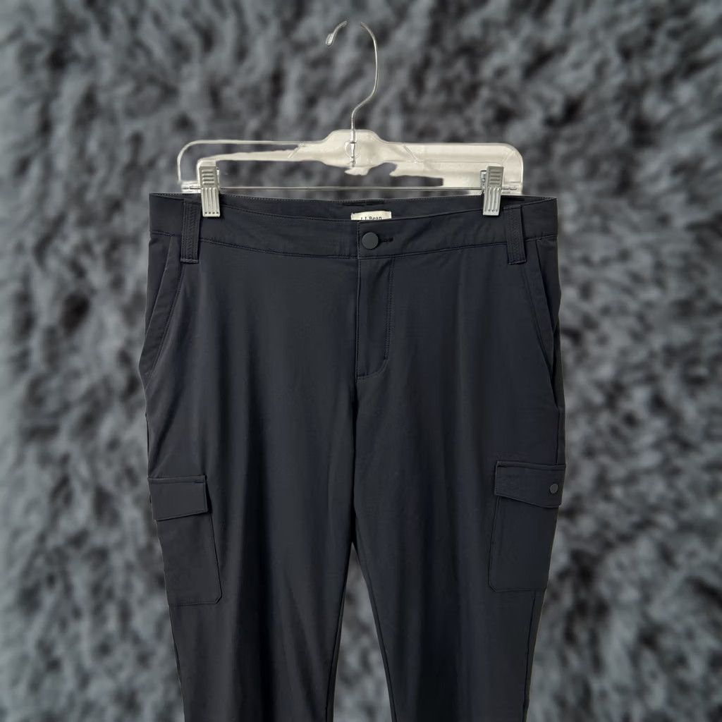Vintage LL Bean Vista Camp Pants Womens 10 Black Cargo Hiking Outdoor Stretch Twill Nylon Blend Regular Straight Pockets Quick Dry Campwear Army 90s? Size 32" / US 10 / IT 46 - 1 Thumbnail