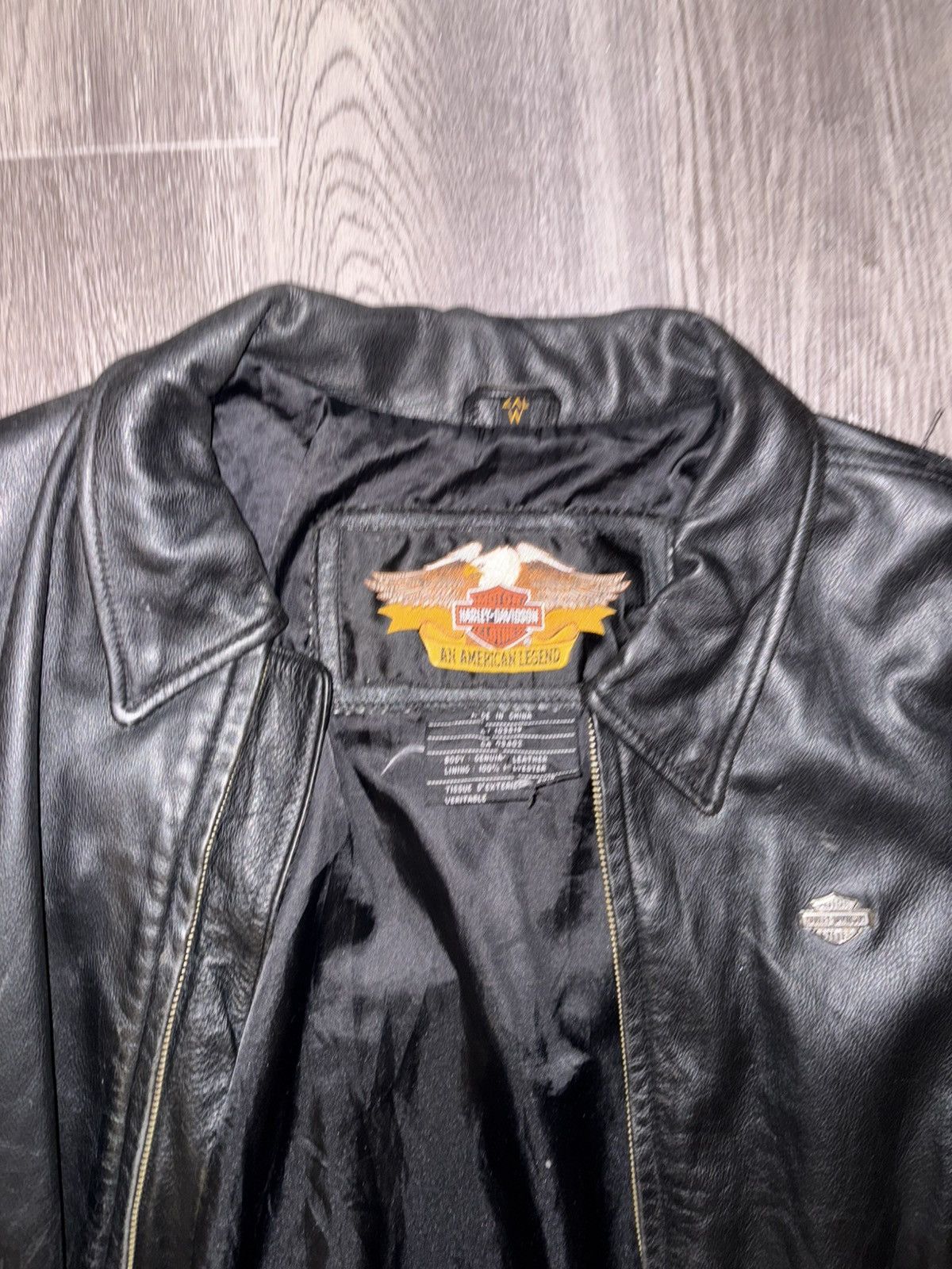 Harley Davidson VINTAGE HARLEY DAVIDSON LEATHER JACKET Size US L / EU 52-54 / 3 - 3 Thumbnail