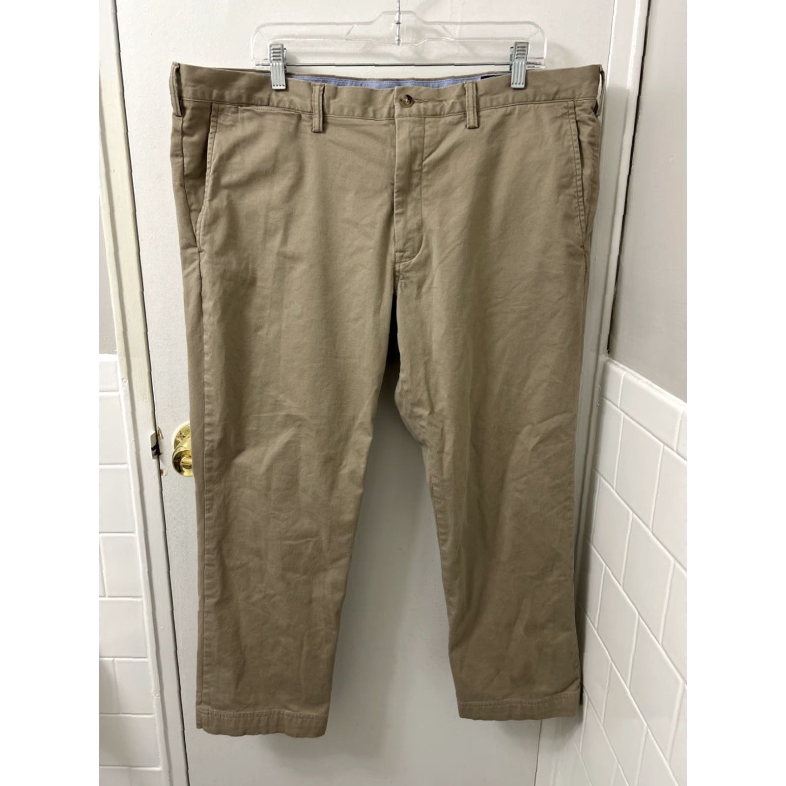 Polo Ralph Lauren Polo Ralph Lauren Chino Pants Mens 38x30 Tan Slim Stretch Cotton Twill Flat Front Zip Embroidered Logo Straight Leg Casual Workwear Size US M / EU 48-50 / 2 - 2 Thumbnail