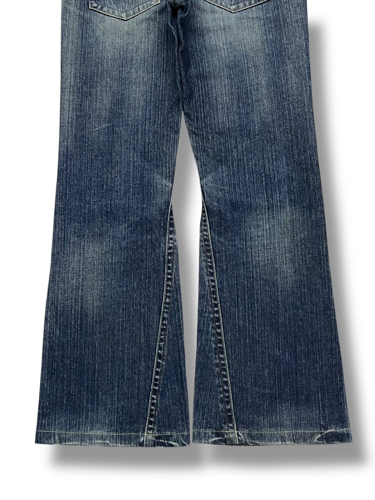 Big John Bell Bottom Vintage 00s Big John Japan - Faded Wash Jeans Size 29" - 7 Thumbnail
