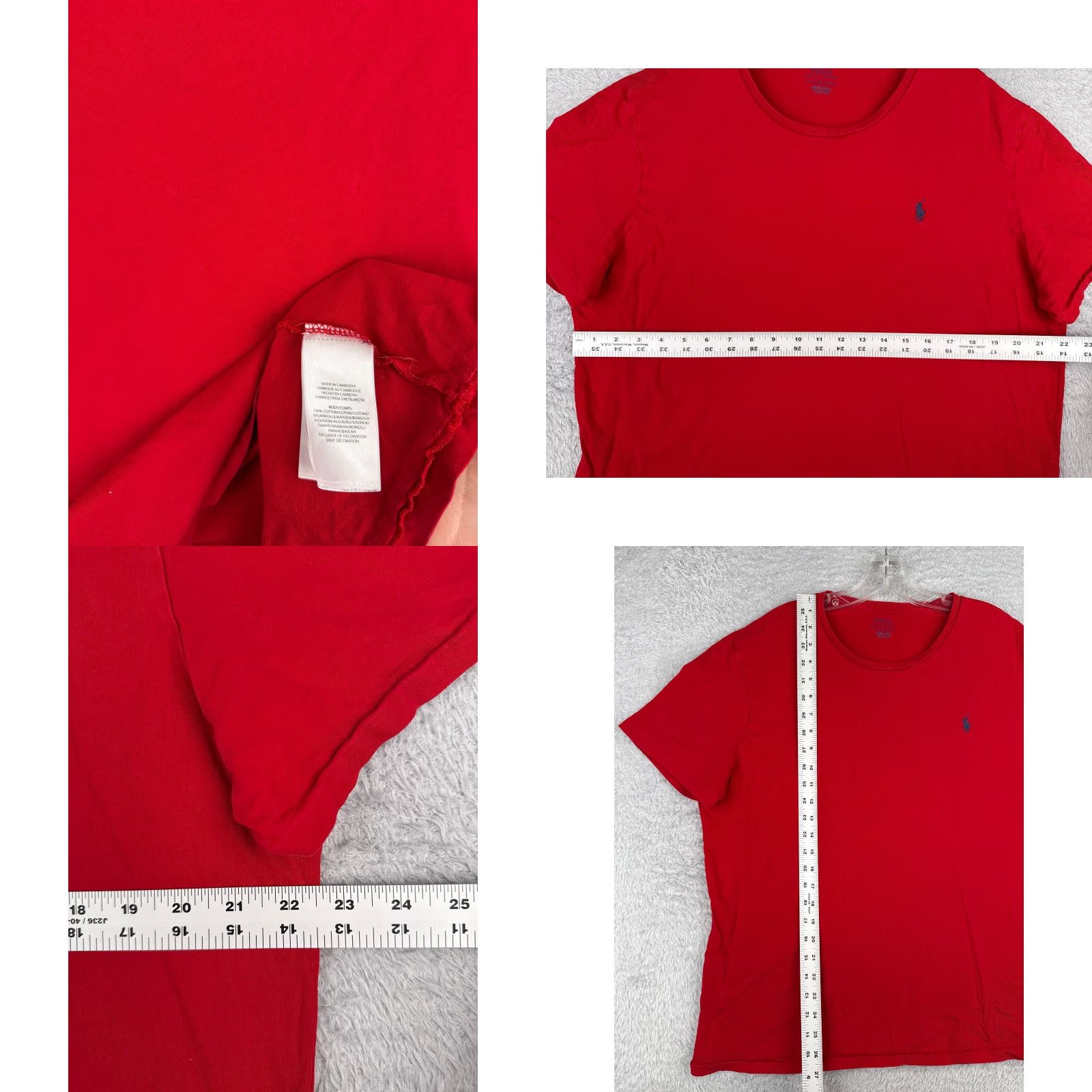 Ralph Lauren Polo Ralph Lauren Shirt Men Extra Large Red Crew Neck Short Sleeve Cotton Size US XL / EU 56 / 4 - 8 Thumbnail