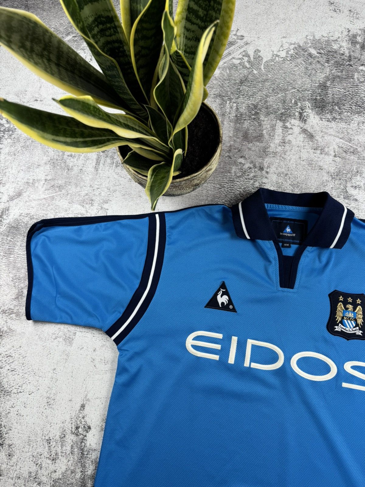 Le Coq Sportif Manchester City 38/40 2001/2002 Football Shirt Jersey Kit Size US M / EU 48-50 / 2 - 6 Thumbnail