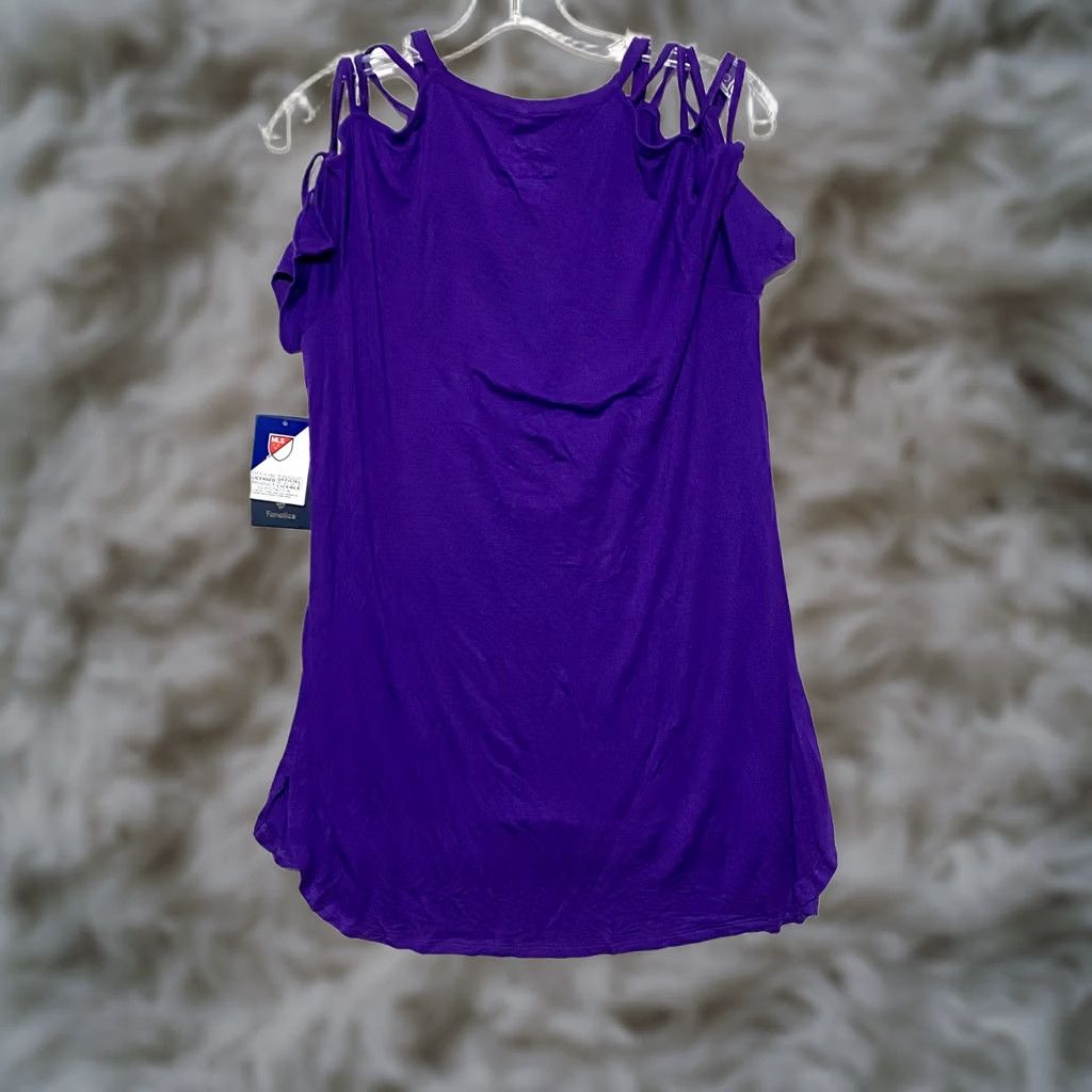 Vintage VINTAGE Orlando City Soccer Fanatics Purple Shirt Women L Cut Out Shoulders Feminine NWT Size L / US 10 / IT 46 - 1 Thumbnail