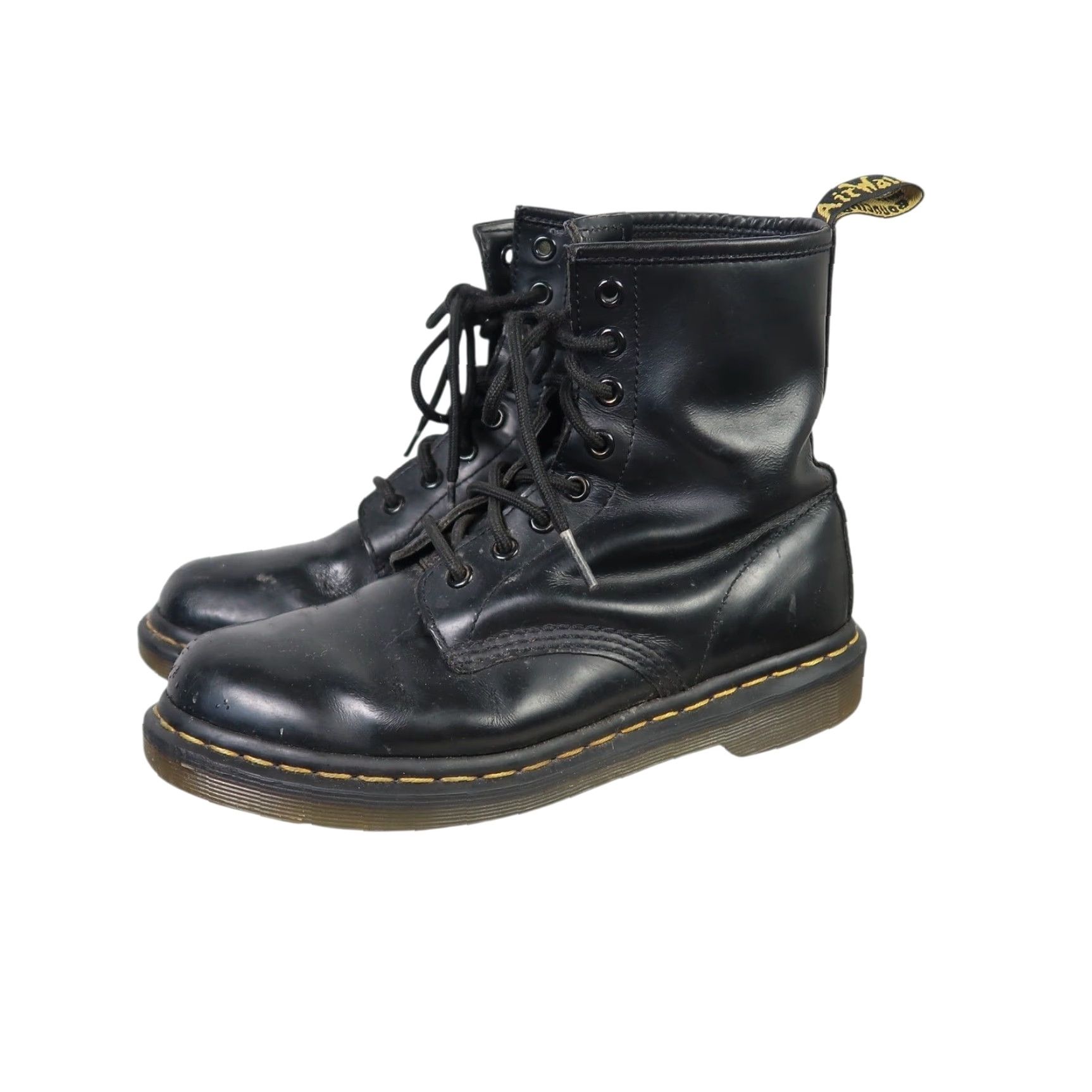 Dr. Martens Dr. Martens 1460 Smooth Leather Lace-Up Boots Black Womens US 7 Boot Women Casual 7 Black Smth? Size US 7 / IT 37 - 4 Thumbnail