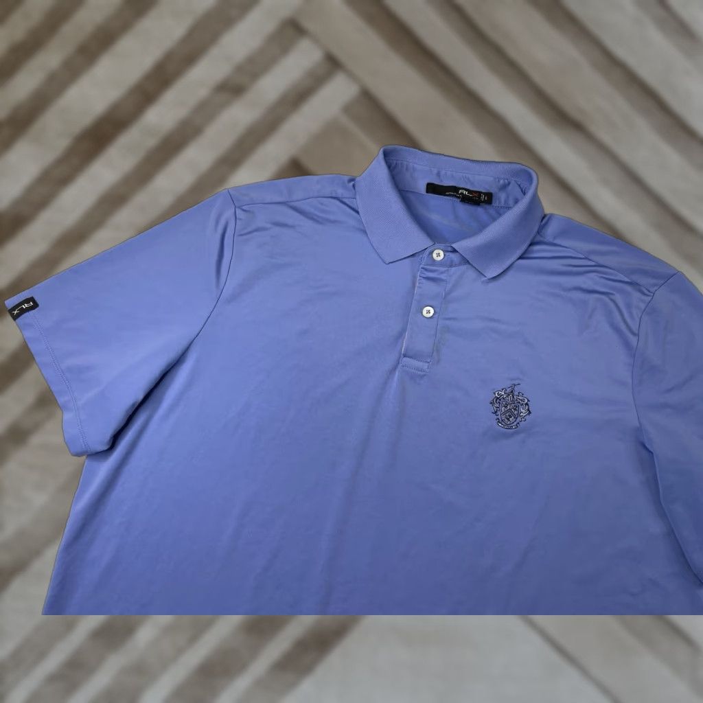 RLX Ralph Lauren RLX Ralph Lauren Polo Shirt Golf Trump National Blue Performance Mens Large Size US L / EU 52-54 / 3 - 1 Thumbnail