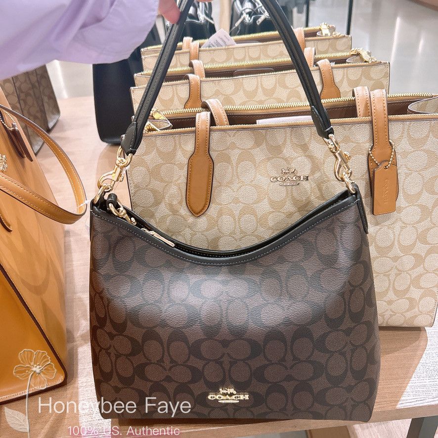 Coach Laurel Shoulder Bag In Signature Canvas CV975 Size ONE SIZE - 7 Thumbnail