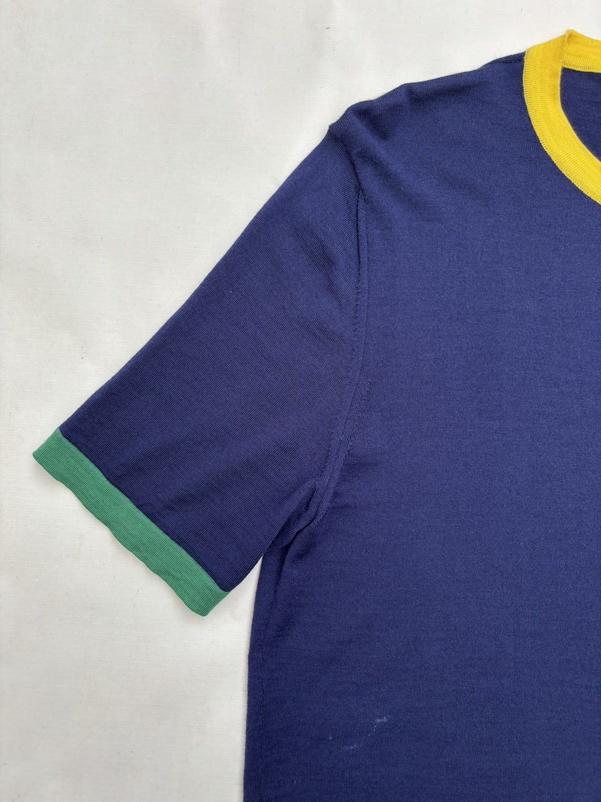 Jil Sander × Raf Simons SS13 RUNWAY Wool Knit Short Sleeve Sweater Size US L / EU 52-54 / 3 - 6 Thumbnail
