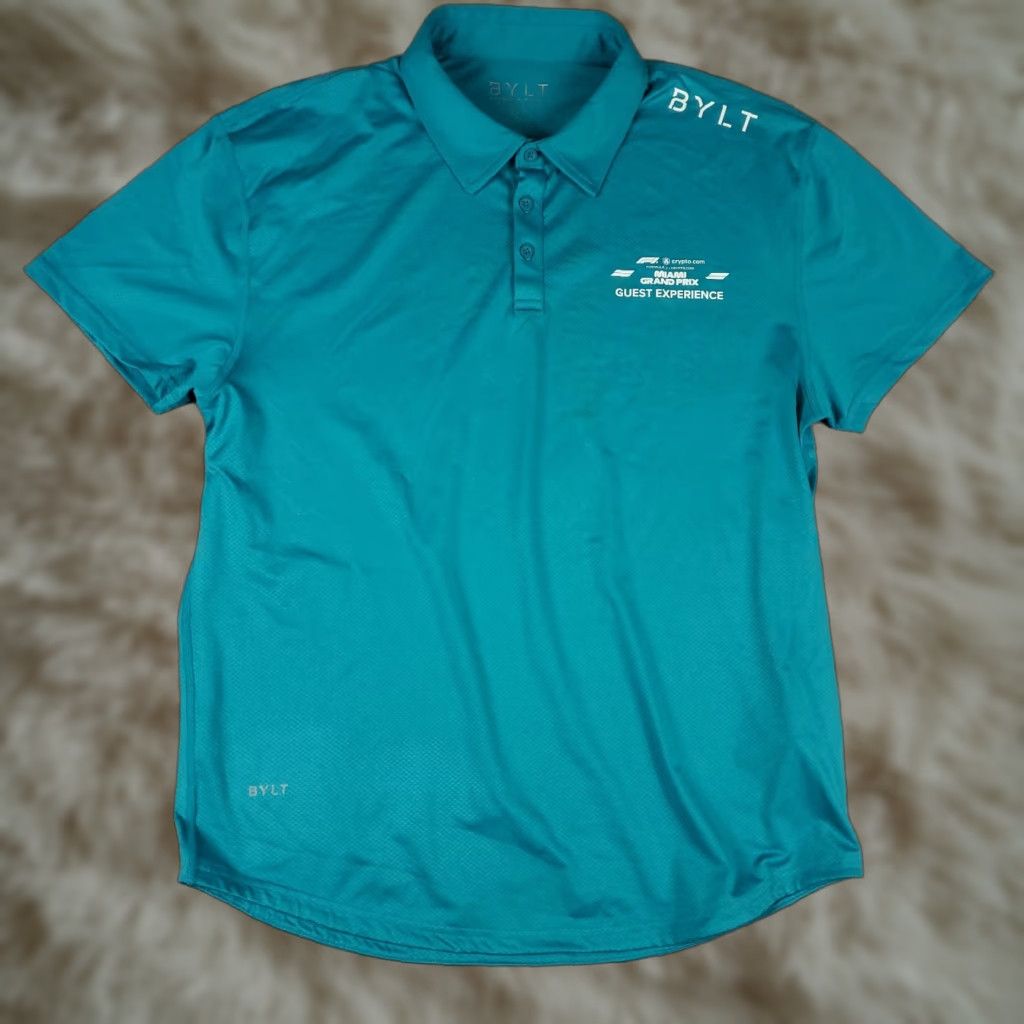 Vintage BYLT Polo Shirt Mens L Blue Miami Grand Prix Drop Short Sleeve Polo Shirt Mens L Blue Miami Grand Prix Logo Sports Size US L / EU 52-54 / 3 - 1 Thumbnail