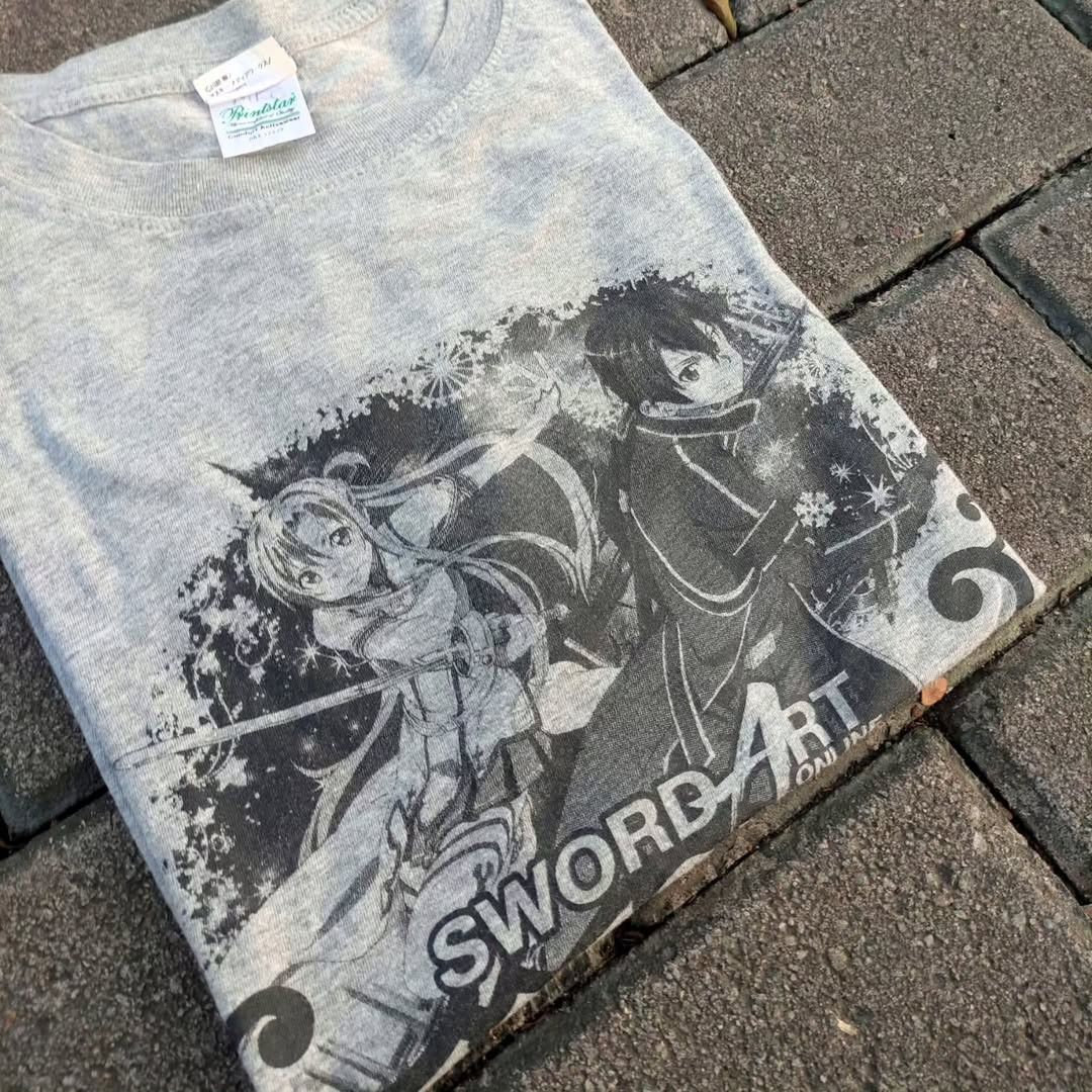 Anime Sword Art Online Kirito Asuna Anime Tee Size US L / EU 52-54 / 3 - 2 Thumbnail