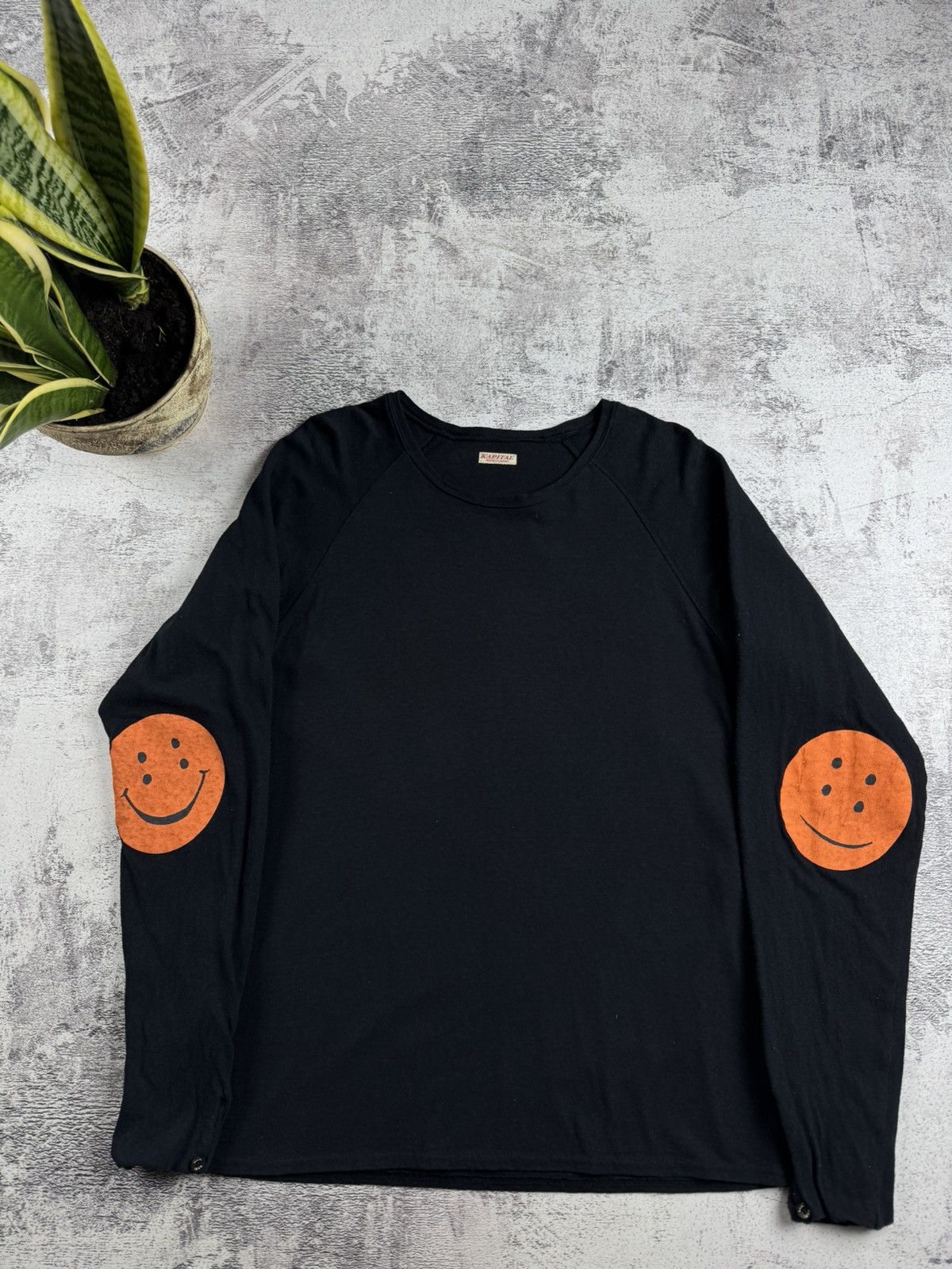 Kapital KAPITAL Smiley Patch x Gauze Tenjiku Chef Long-Sleeve Japan T Shirt Jersey Size US L / EU 52-54 / 3 - 4 Thumbnail