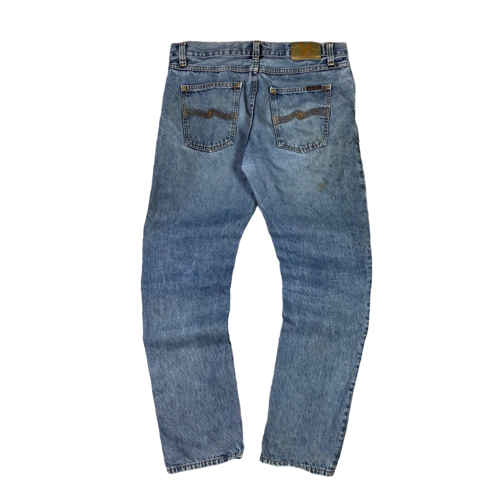 Nudie Jeans Nudie Jeans Co Mens Straight Leg Denim Jeans Light Wash Distressed Size 34x31 Jeans Mens Straight Leg Denim Light Wash Distressed 34x31 Size US 34 / EU 50 - 2 Thumbnail
