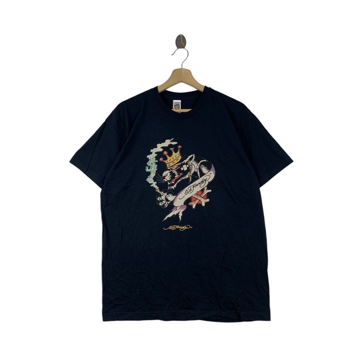 Ed Hardy ED HARDY CHRISTIAN AUDIGIER Black Panther Tee Shirt Top Size L / US 10 / IT 46 - 1 Thumbnail