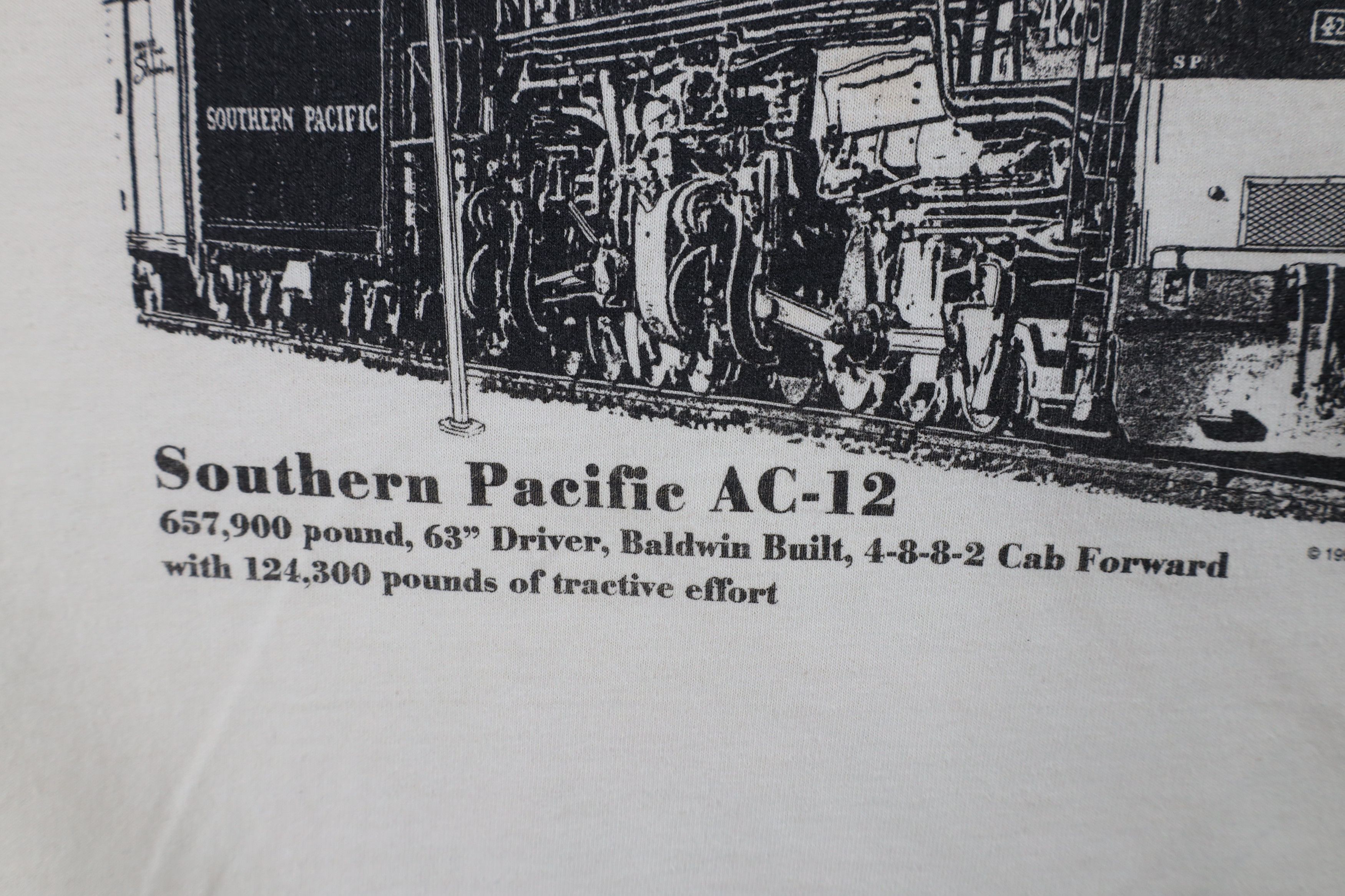 Vintage Vintage 90s Streetwear Southern Pacific AC-12 Train T-Shirt Size US L / EU 52-54 / 3 - 7 Thumbnail