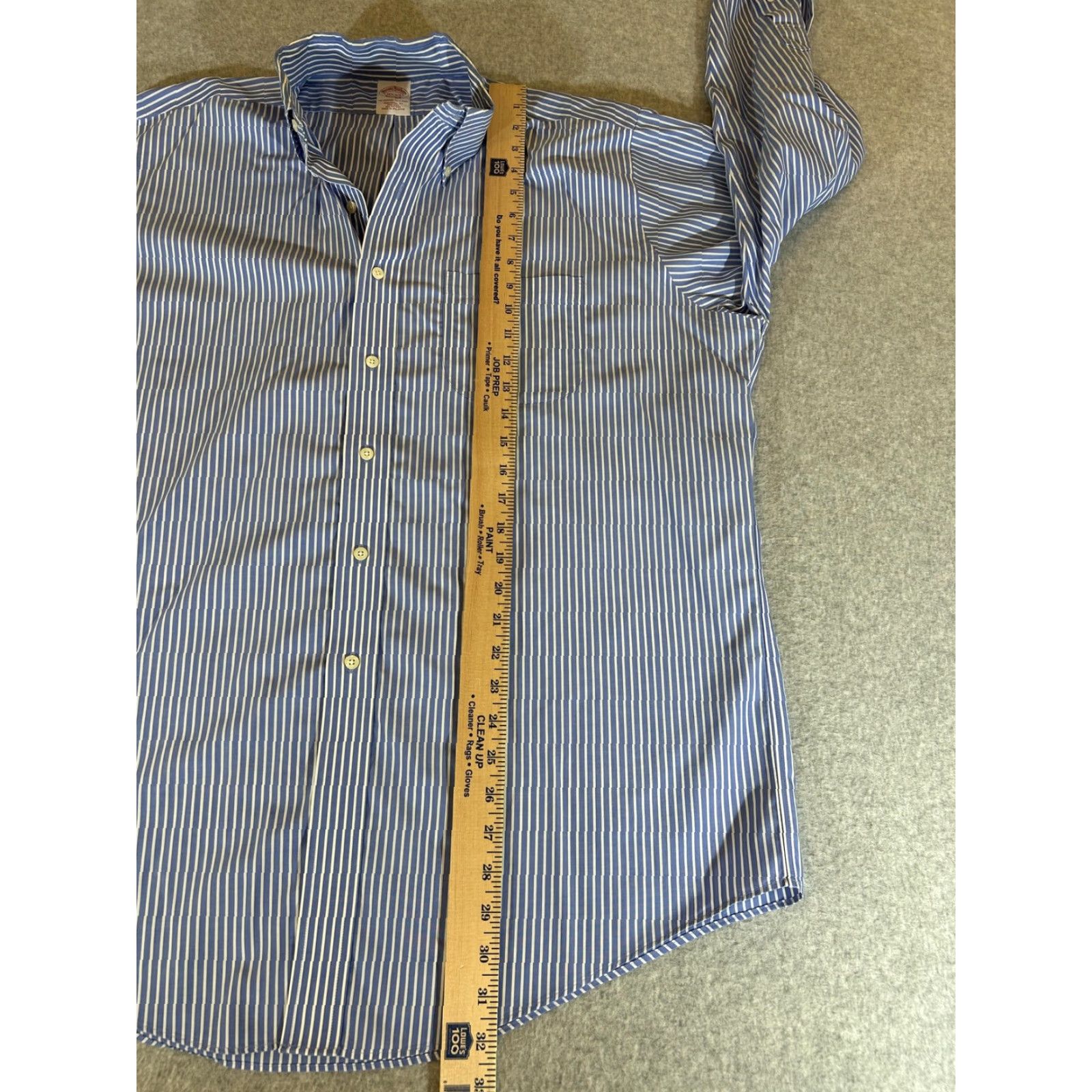 Brooks Brothers Brooks Brothers Shirt Mens 16.5 32/33 Button-Down Collar Traditional Fit Blue White Stripe 100% Cotton Non-Iron Dress Shirt Size US XL / EU 56 / 4 - 5 Thumbnail