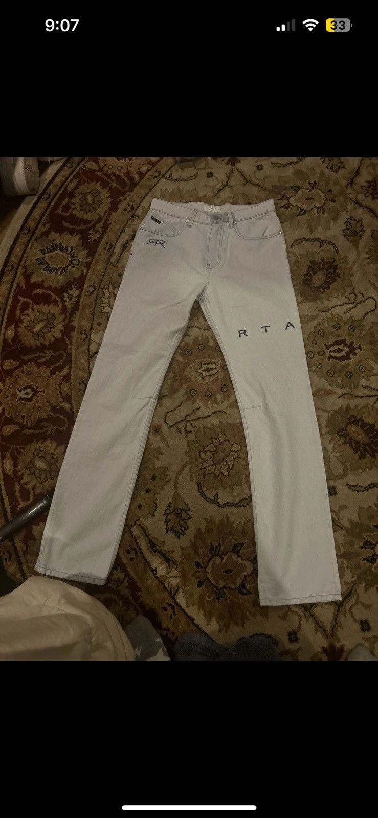Rta RTA blue/white jeans baggy fit size 30 Size US S / EU 44-46 / 1 - 1 Thumbnail