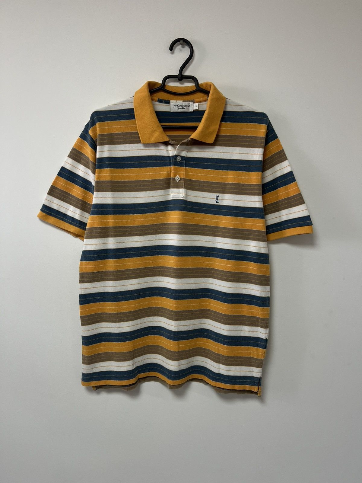 Hype Yves Saint Lauren Polo T Shirt YSL Luxury Mens sz XL