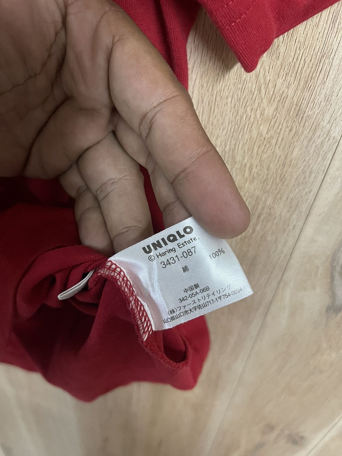 Japanese Brand × Keith Haring × Vintage Vintage Y2K Keith Haring Barking Dog Art M x Uniqlo Size US M / EU 48-50 / 2 - 9 Thumbnail