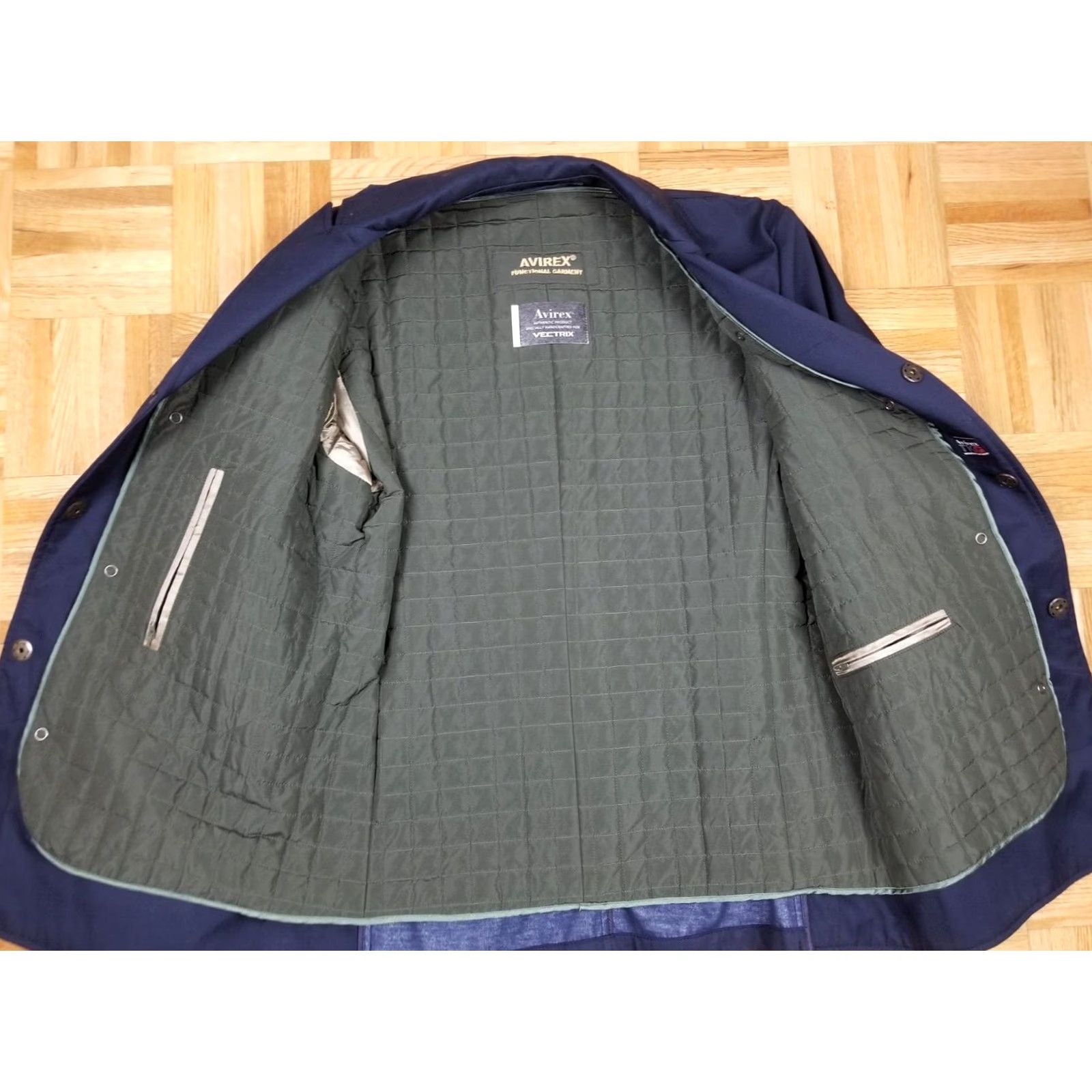 Avirex VINTAGE AVIREX SHIRT NAVY MINTY WINDSTOPPER LINED FULL BUTTON 30' 1900s-1990s Mens Size US L / EU 52-54 / 3 - 5 Thumbnail