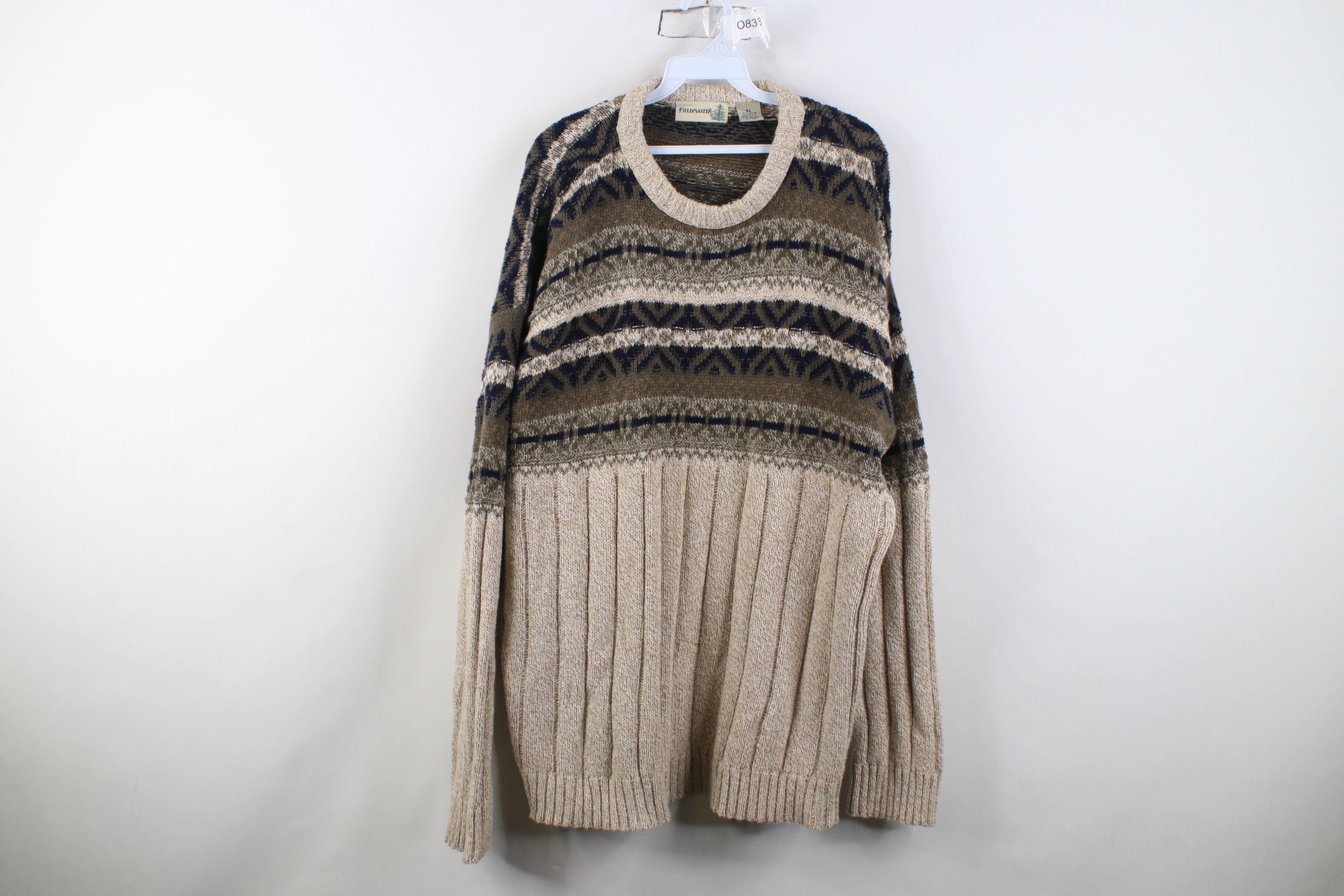 Vintage Vintage 90s Streetwear Tone Chunky Ribbed Knit Sweater USA Size US XL / EU 56 / 4 - 1 Thumbnail