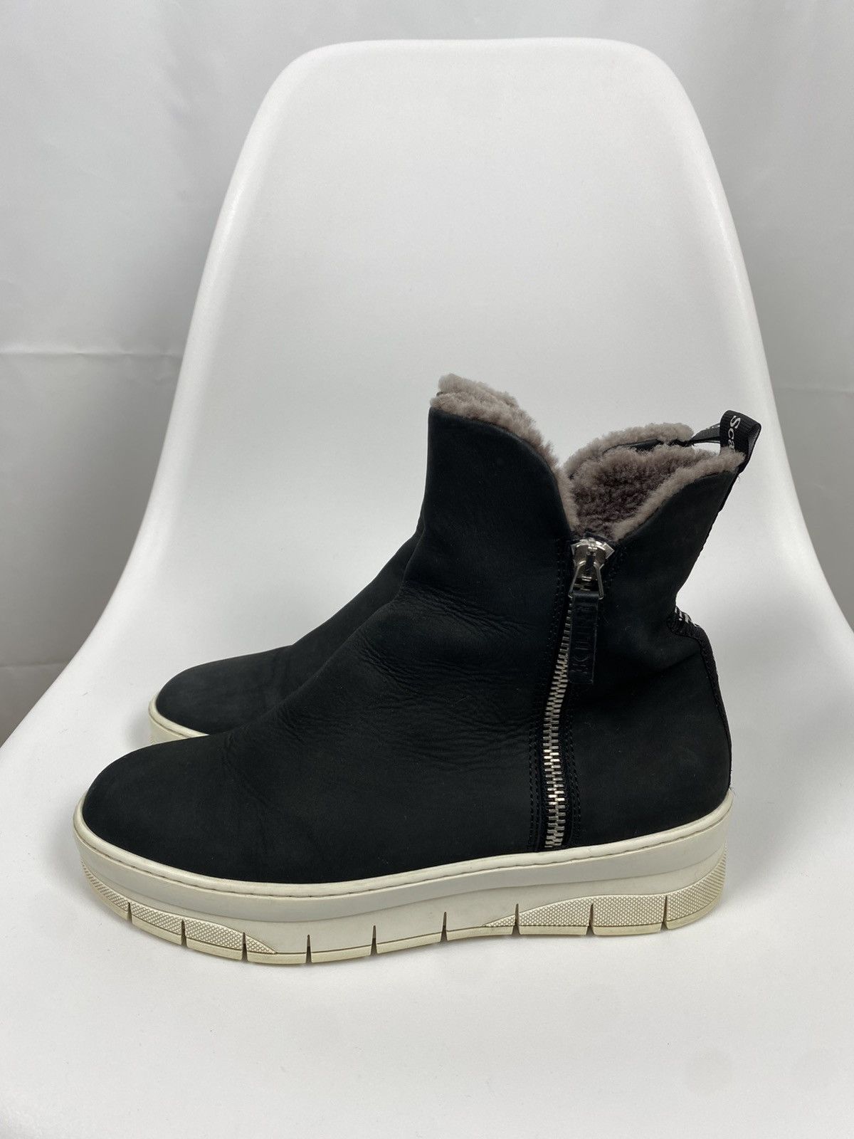 Nude Nude of Scandinavia Genuine Leather Boots Fur Trim size 39 Size US 9 / IT 39 - 4 Thumbnail