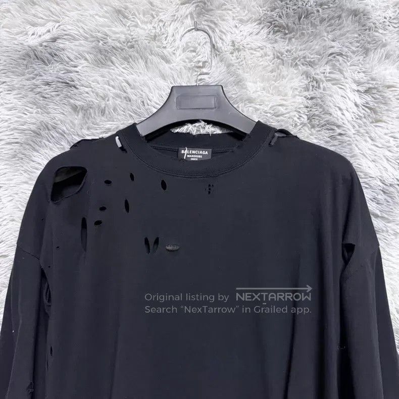 Balenciaga Balenciaga Double hook destruction short-sleeve XXS size Size US XXS / EU 40 - 5 Thumbnail