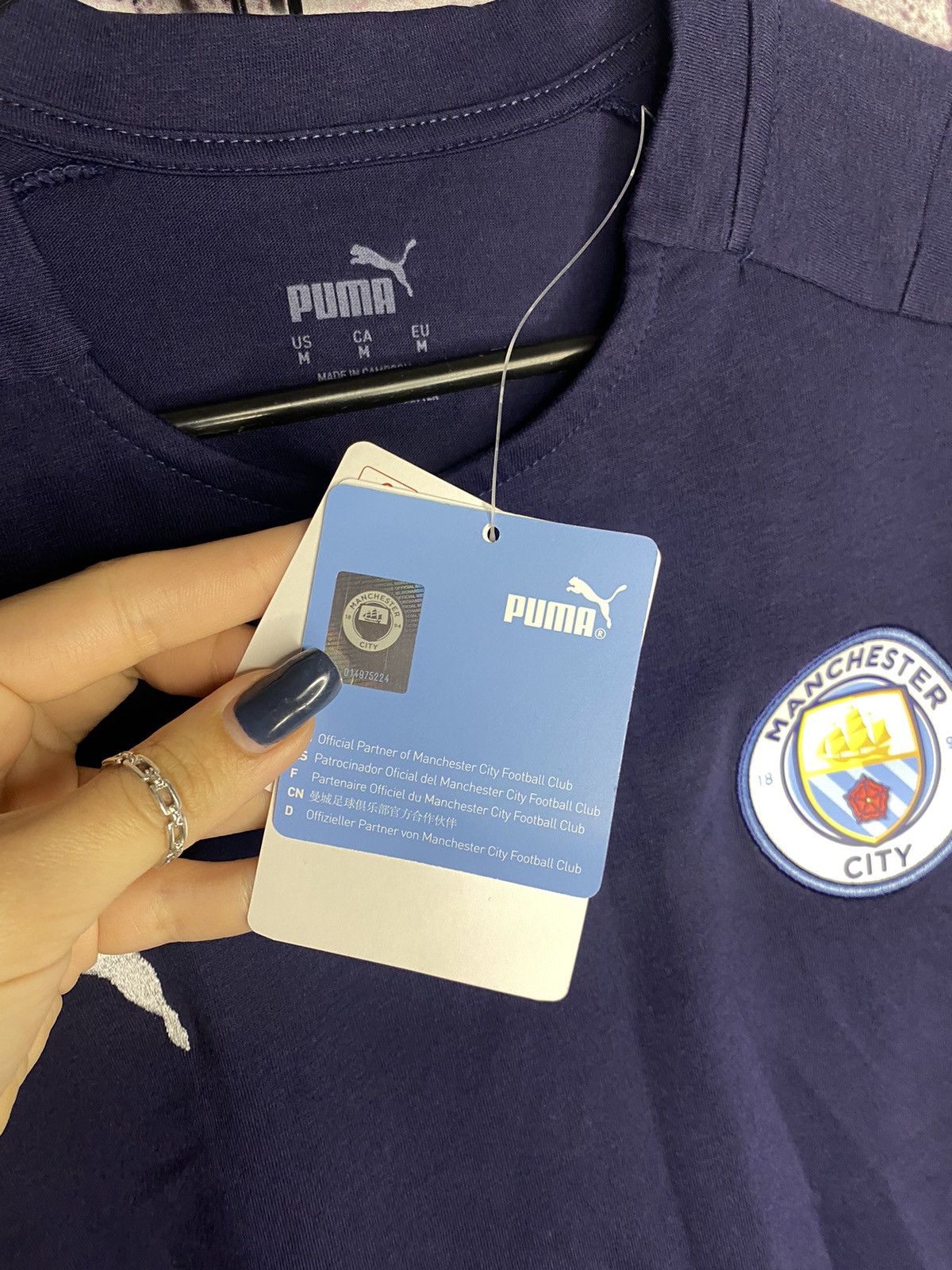 Puma MENS New Puma Manchester City Cotton Jersey Tee Size US M / EU 48-50 / 2 - 5 Thumbnail