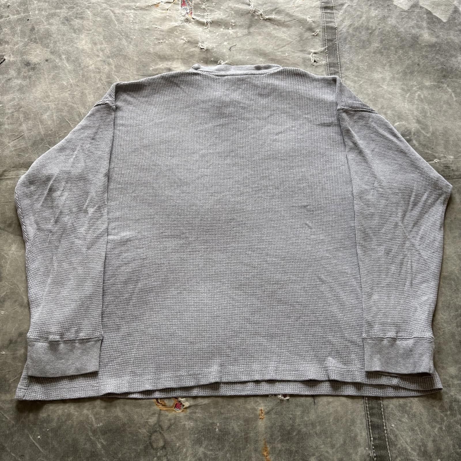 Vintage Vintage Y2K Tool Jeans Gray Grunge Thermal Waffle Knit Shirt Size US XL / EU 56 / 4 - 4 Thumbnail