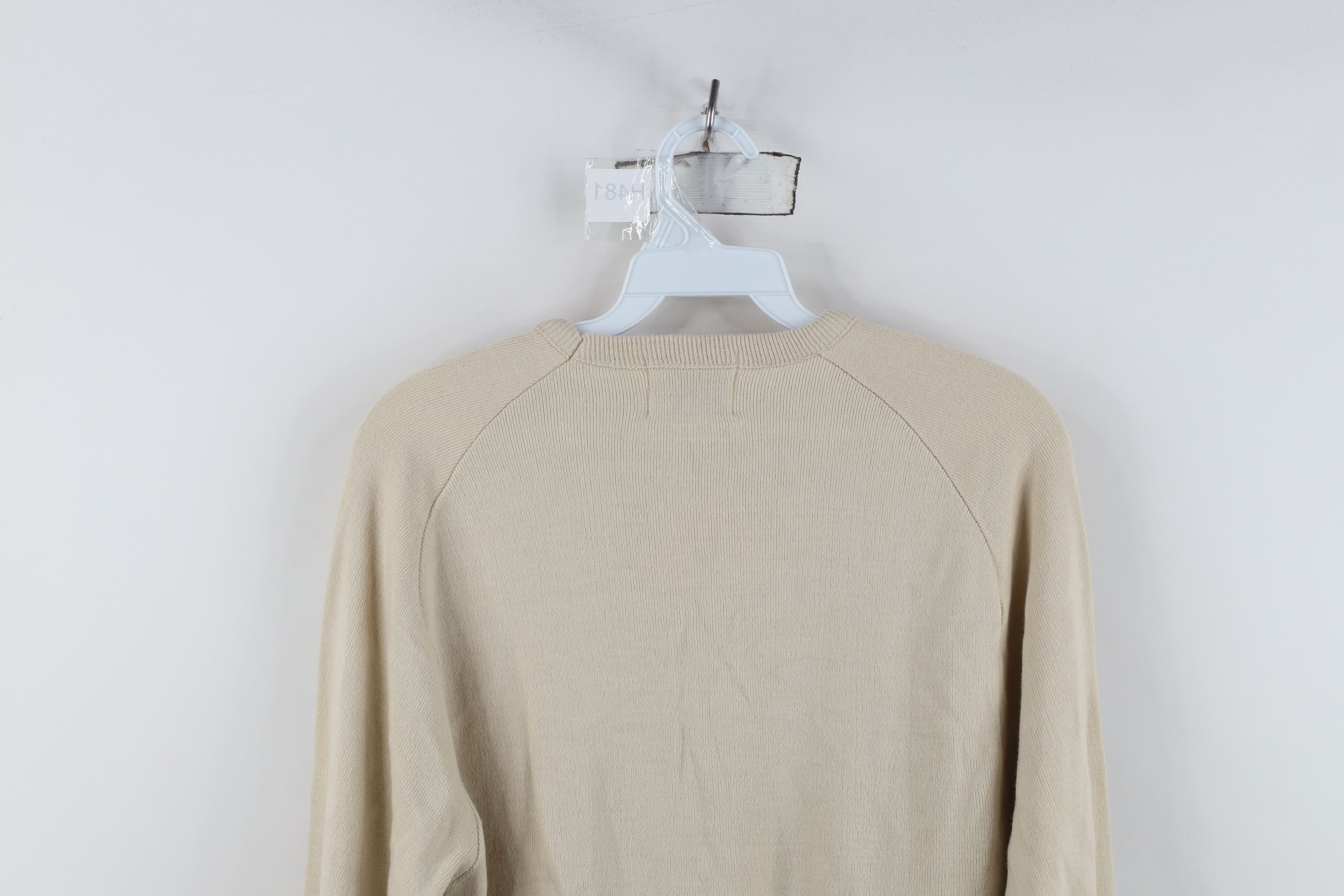 Vintage Deadstock Vintage 70s Streetwear V-Neck Sweater Beige USA Size US M / EU 48-50 / 2 - 9 Thumbnail