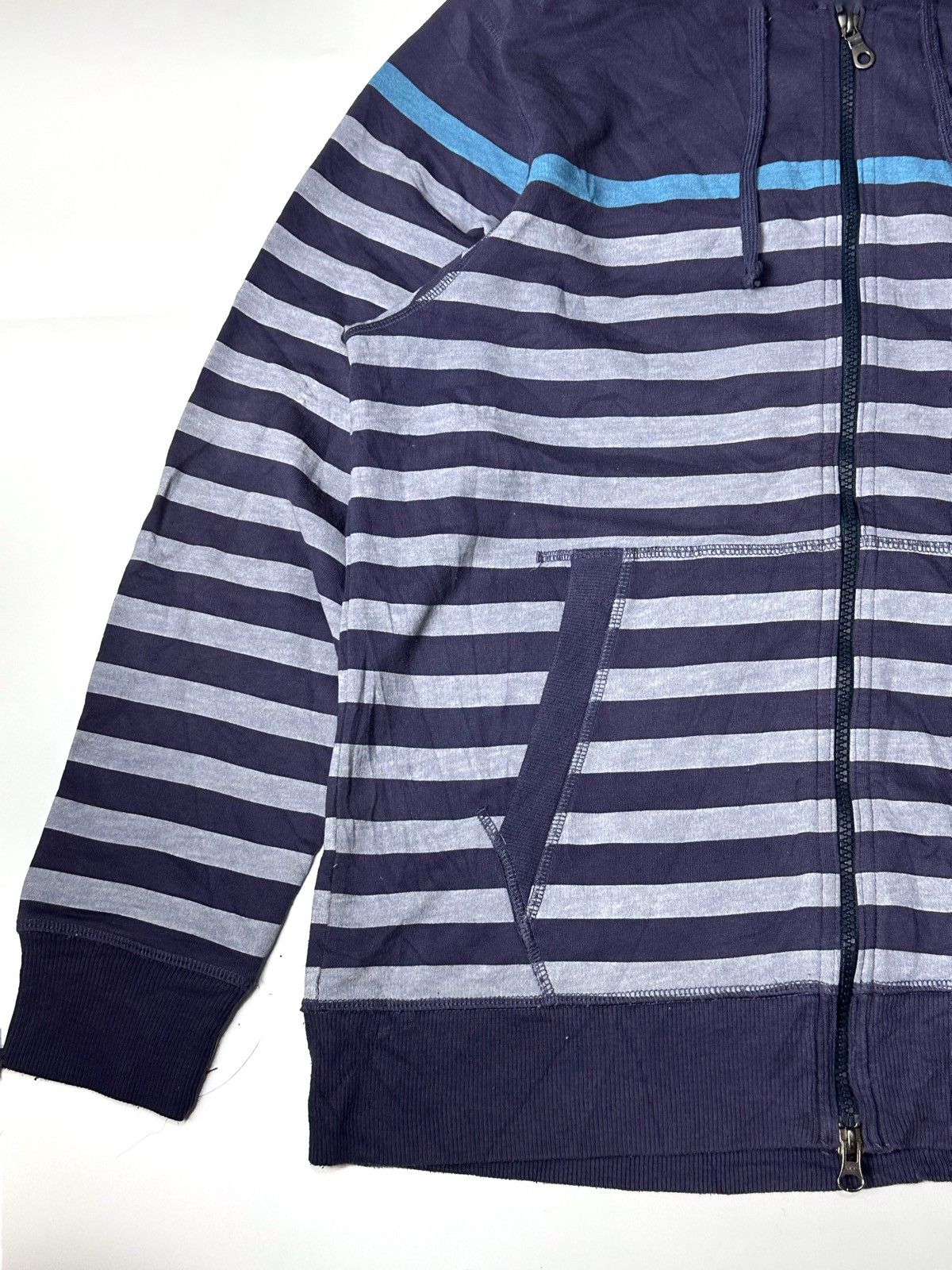 Hysteric Glamour × Japanese Brand × Le Grande Bleu (L.G.B.) Fur hoodie stripe 2000s Japanese ifsix lgb styled Size US L / EU 52-54 / 3 - 5 Thumbnail