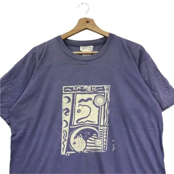 agnes b. Vtg 90’ AGNES B. PARIS La Mer Painting Made In France Tee Size M / US 6-8 / IT 42-44 - 3 Thumbnail