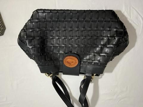 Designer Stylish Dooney and Bourke Black Woven Hobo Bag Size ONE SIZE - 2 Thumbnail