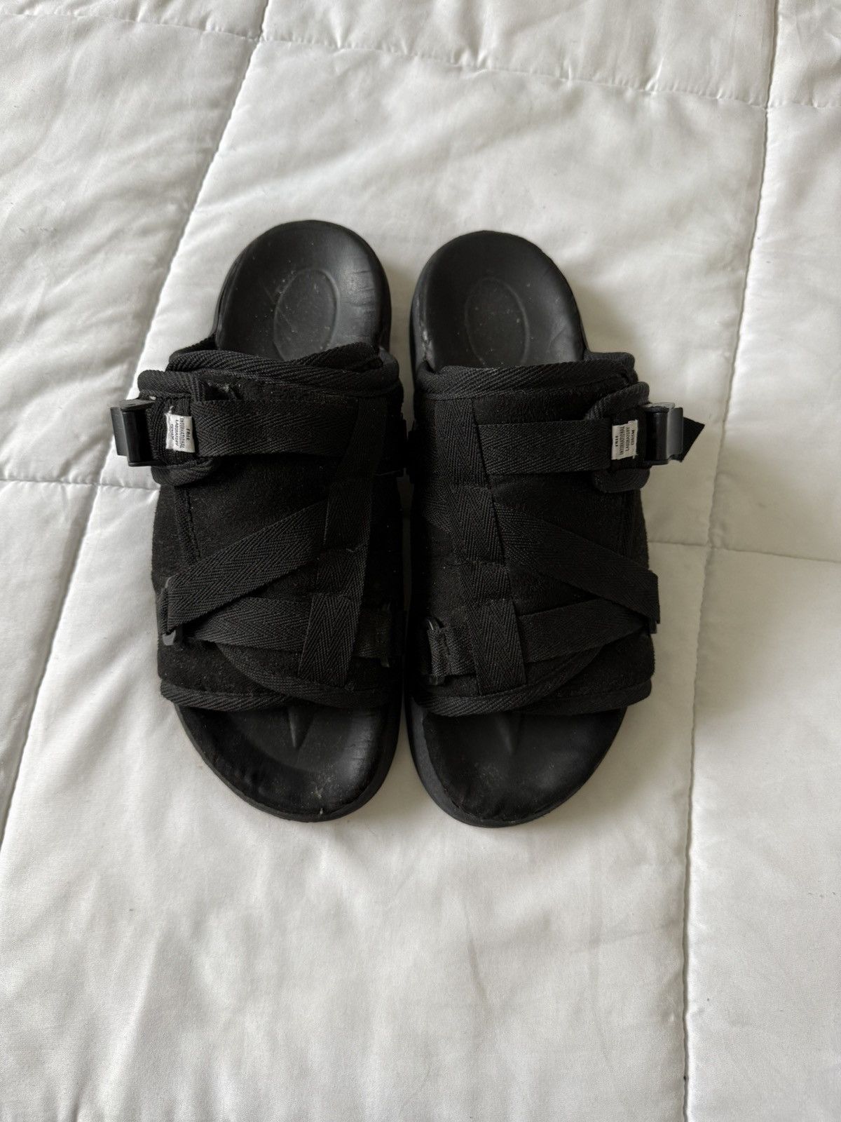 Visvim Christo Black On Feet Visvim Christo Black Sandals
