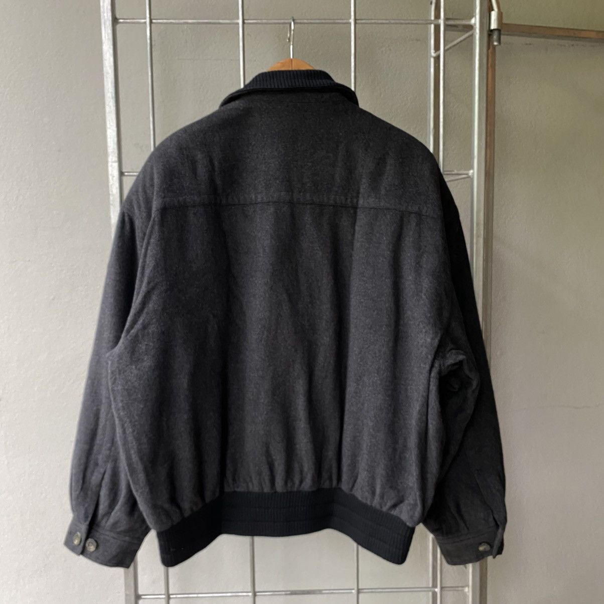 Designer BLACK PIA Dark Gray Knit Panel Jacket Size L / US 10 / IT 46 - 14 Thumbnail