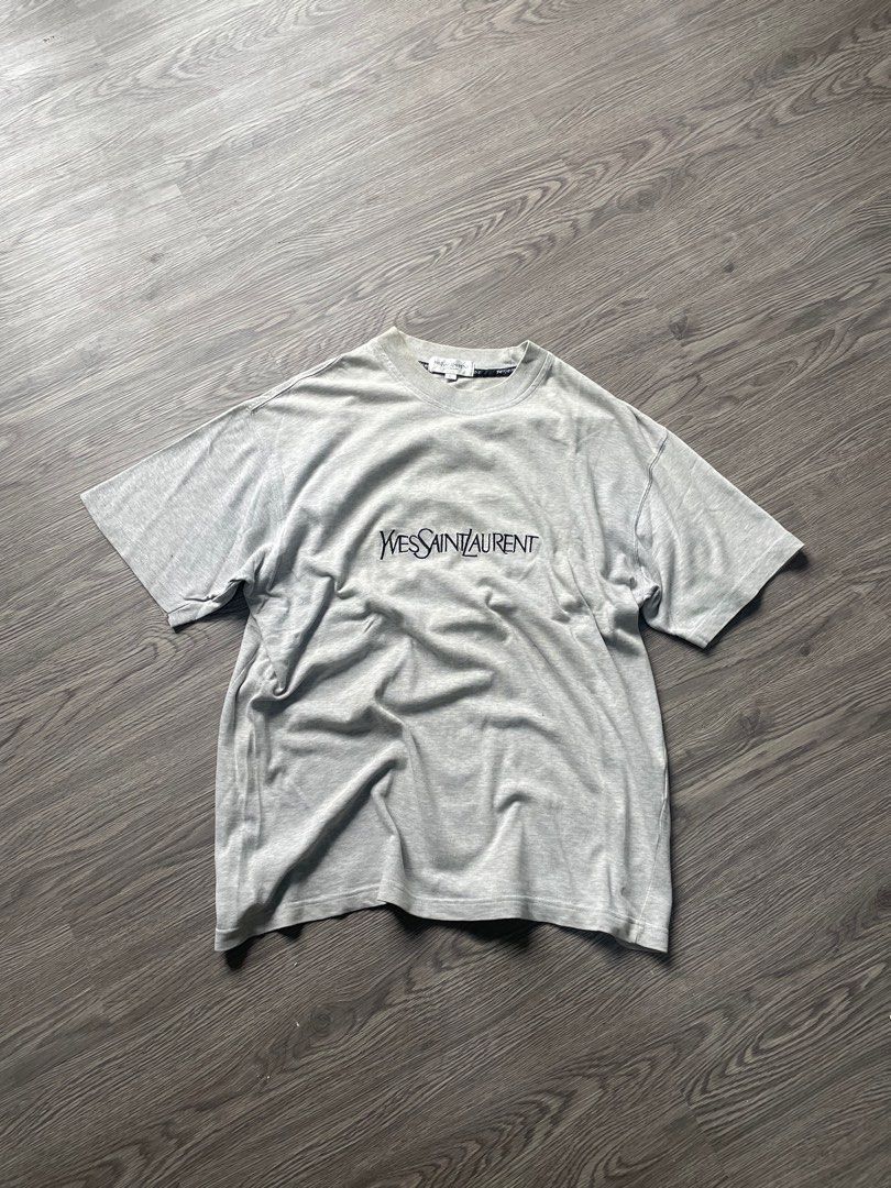 Yves Saint Laurent Vintage Yves Saint Laurent YSL Script Logo Tee Size US L / EU 52-54 / 3 - 7 Thumbnail