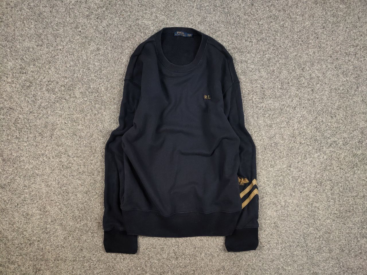 Polo Ralph Lauren Polo Ralph Lauren nau Blue Logo Crew Check Sweatshirt Size US M / EU 48-50 / 2 - 1 Thumbnail