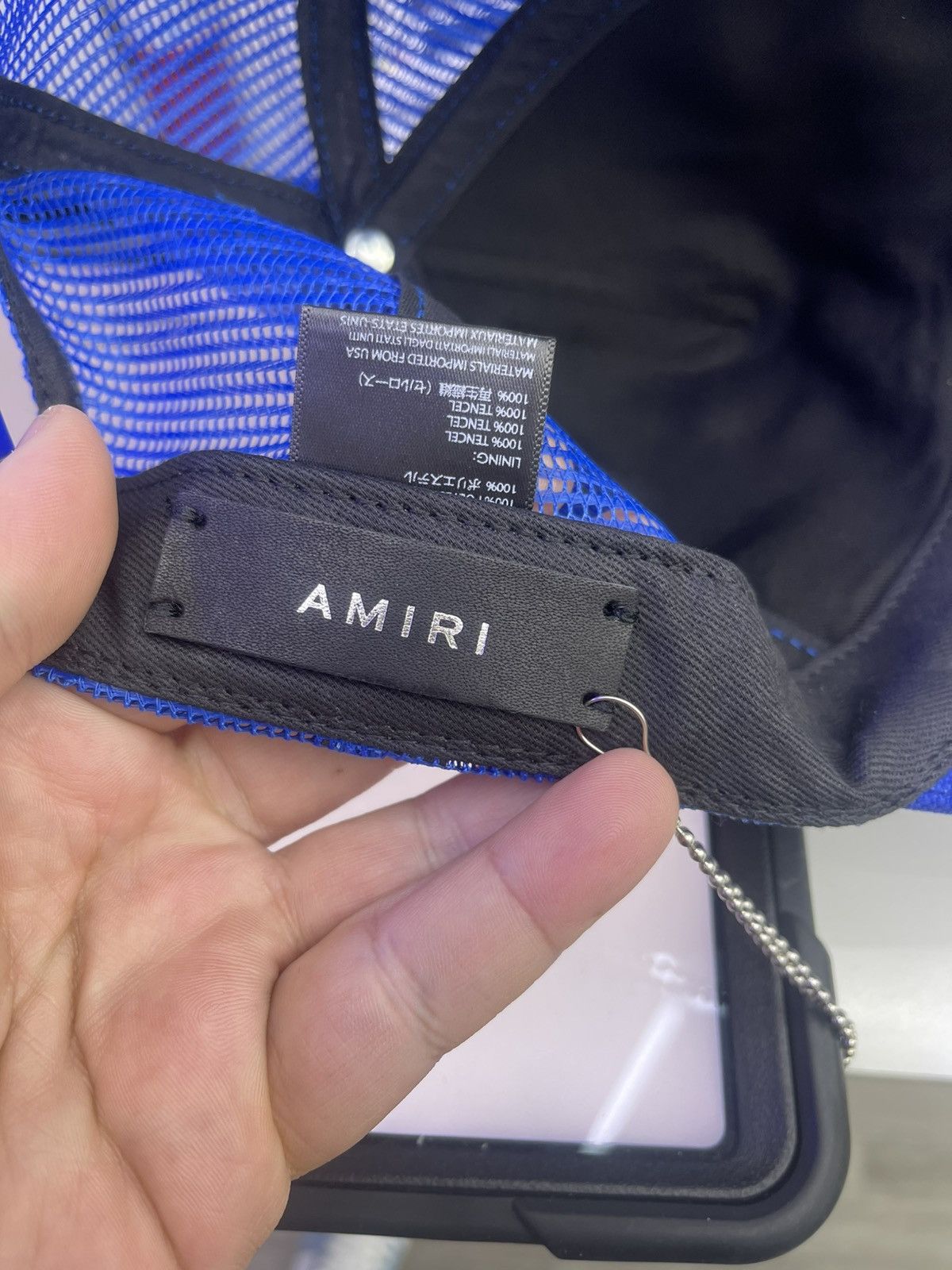 Amiri Amiri trucker hat MA logo blue Size ONE SIZE - 6 Thumbnail