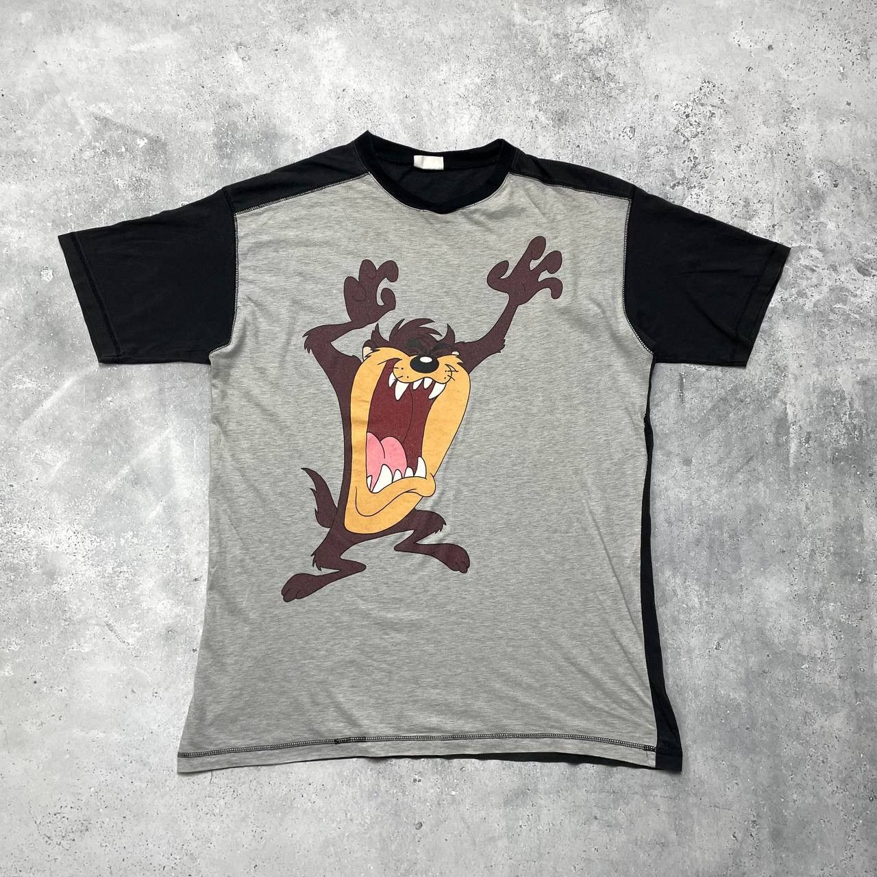 Cartoon Network × Disney × Vintage Vintage 90s Taz Looney Tunes T Shirt Gray/ Black Size L Size US XL / EU 56 / 4 - 1 Thumbnail