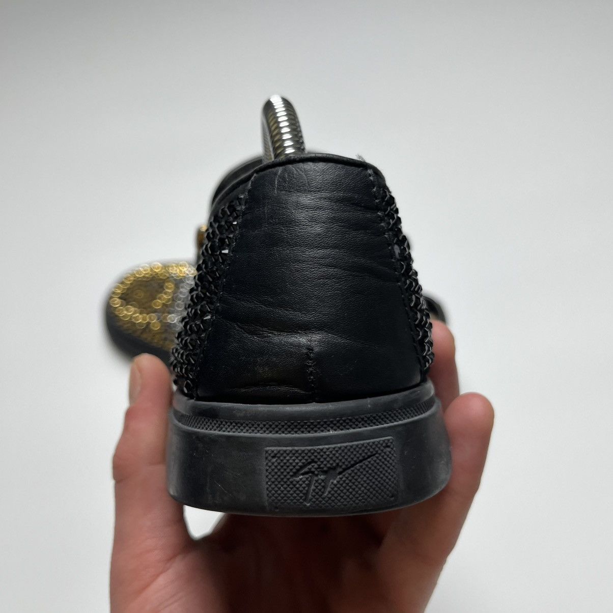 Giuseppe Zanotti Giuseppe Zanotti Suede Embellished Eve Slip-On Sneakers Size US 9 / IT 39 - 11 Thumbnail