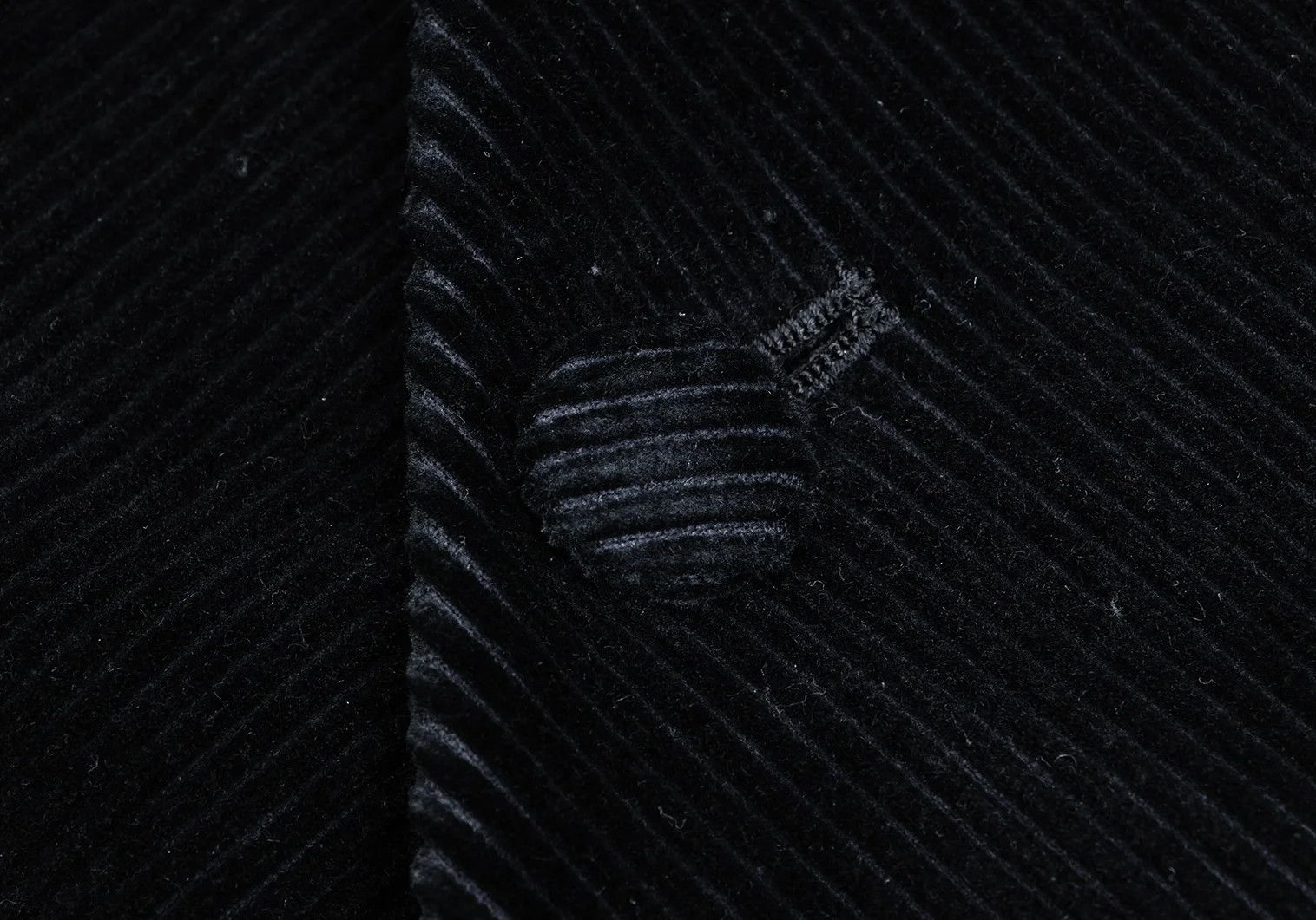 Jean Paul Gaultier Cotton Corduroy Peak Lapel Double Jacket in Black Size 50 Size US M / EU 48-50 / 2 - 12 Thumbnail