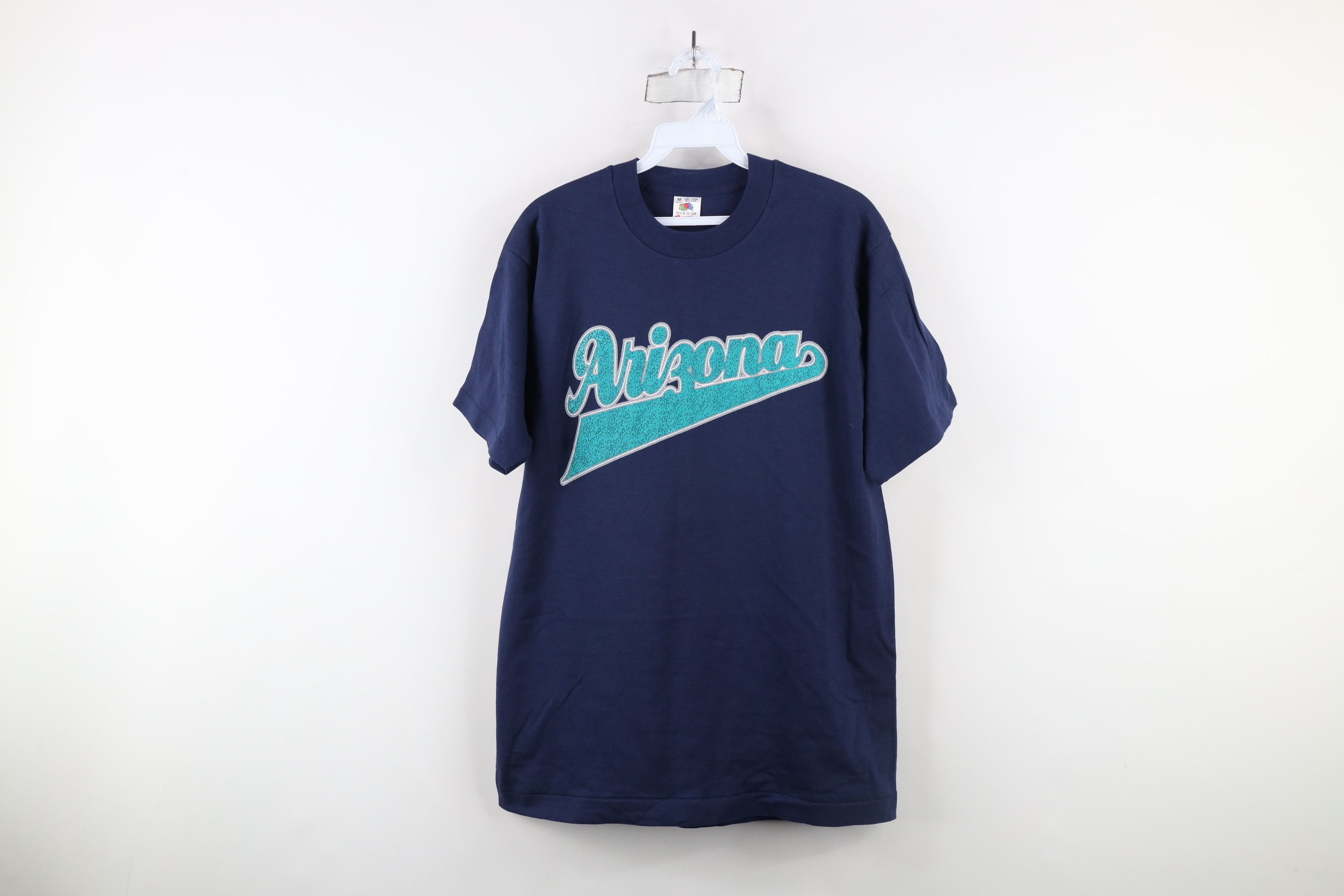 Vintage Vintage 90s Streetwear Spell Script Arizona T-Shirt Blue USA Size US M / EU 48-50 / 2 - 1 Thumbnail