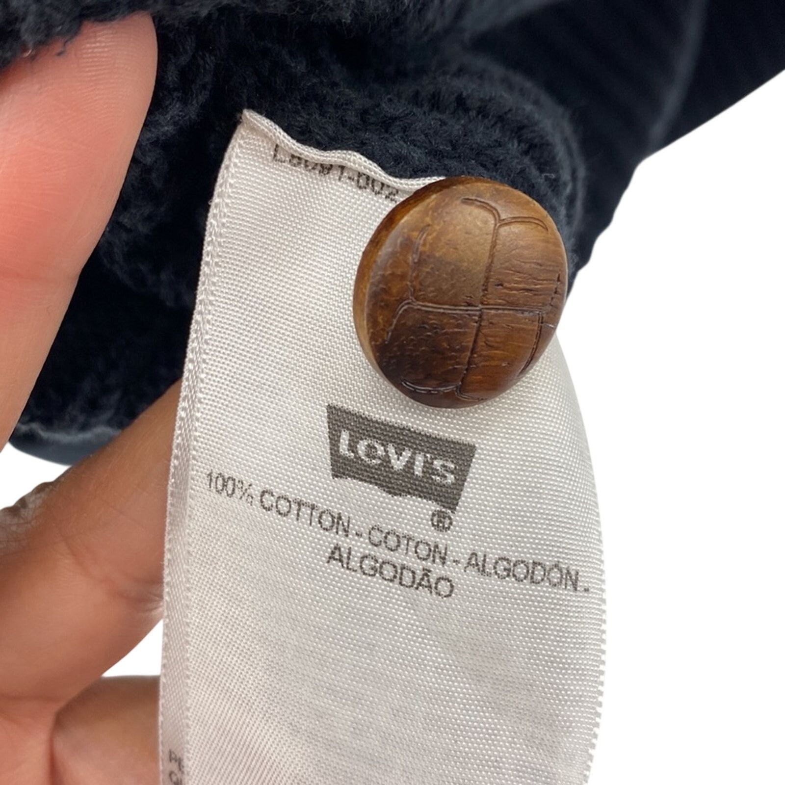 Levi's Levi’s black ribbed v neck elbow patch accent sweater cotton Size US L / EU 52-54 / 3 - 8 Thumbnail