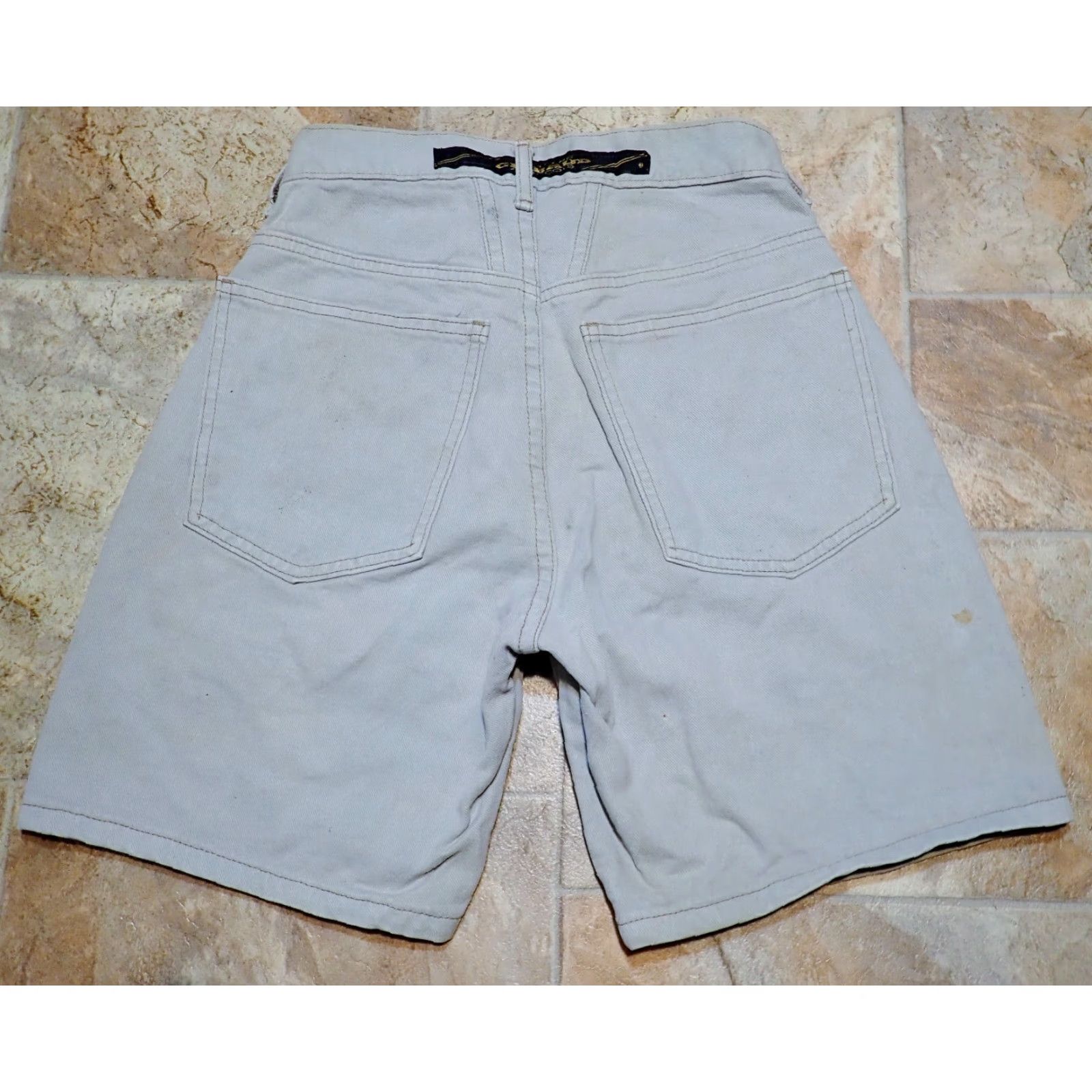 Denime Vintage Marithe Francois Girbaud Women's Denim Shorts 90s High Rise Gray Casual Travel Size 5/6 Size 27" / US 4 / IT 40 - 2 Thumbnail