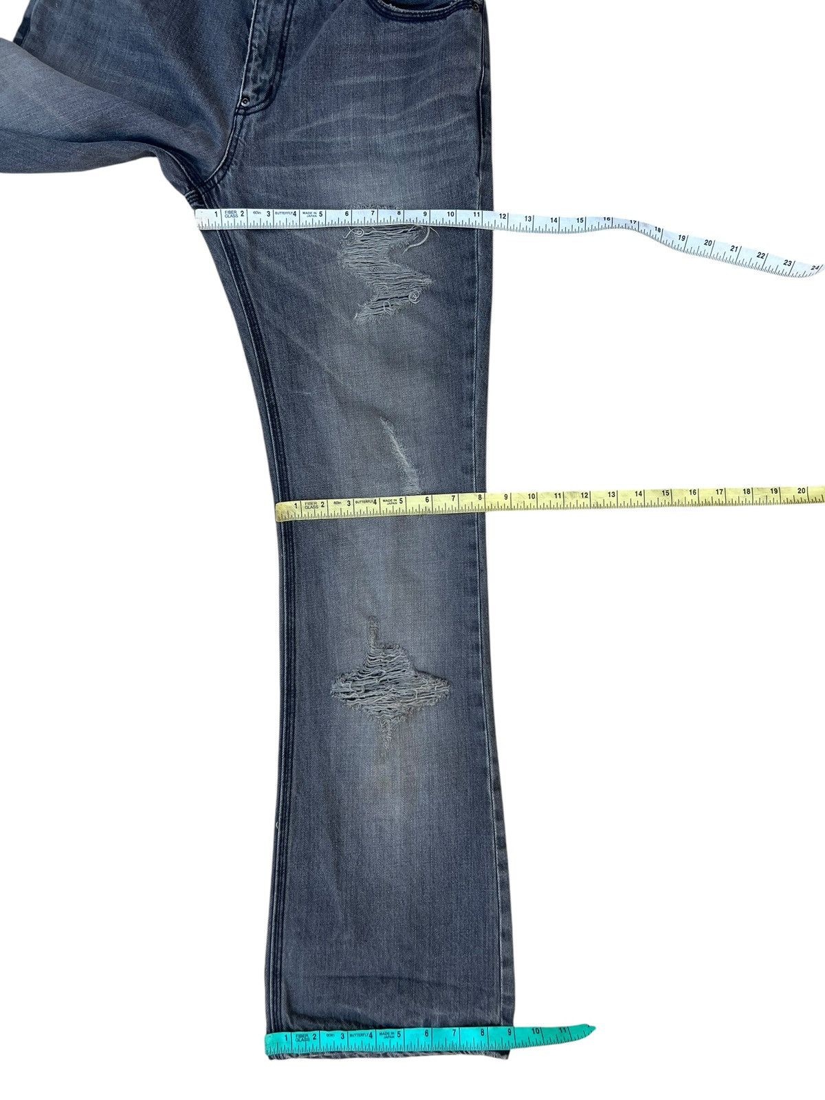Vintage Of The Neige- Style Japan Rips Distress Denim Bootcut Jeans Size US 31 - 3 Thumbnail