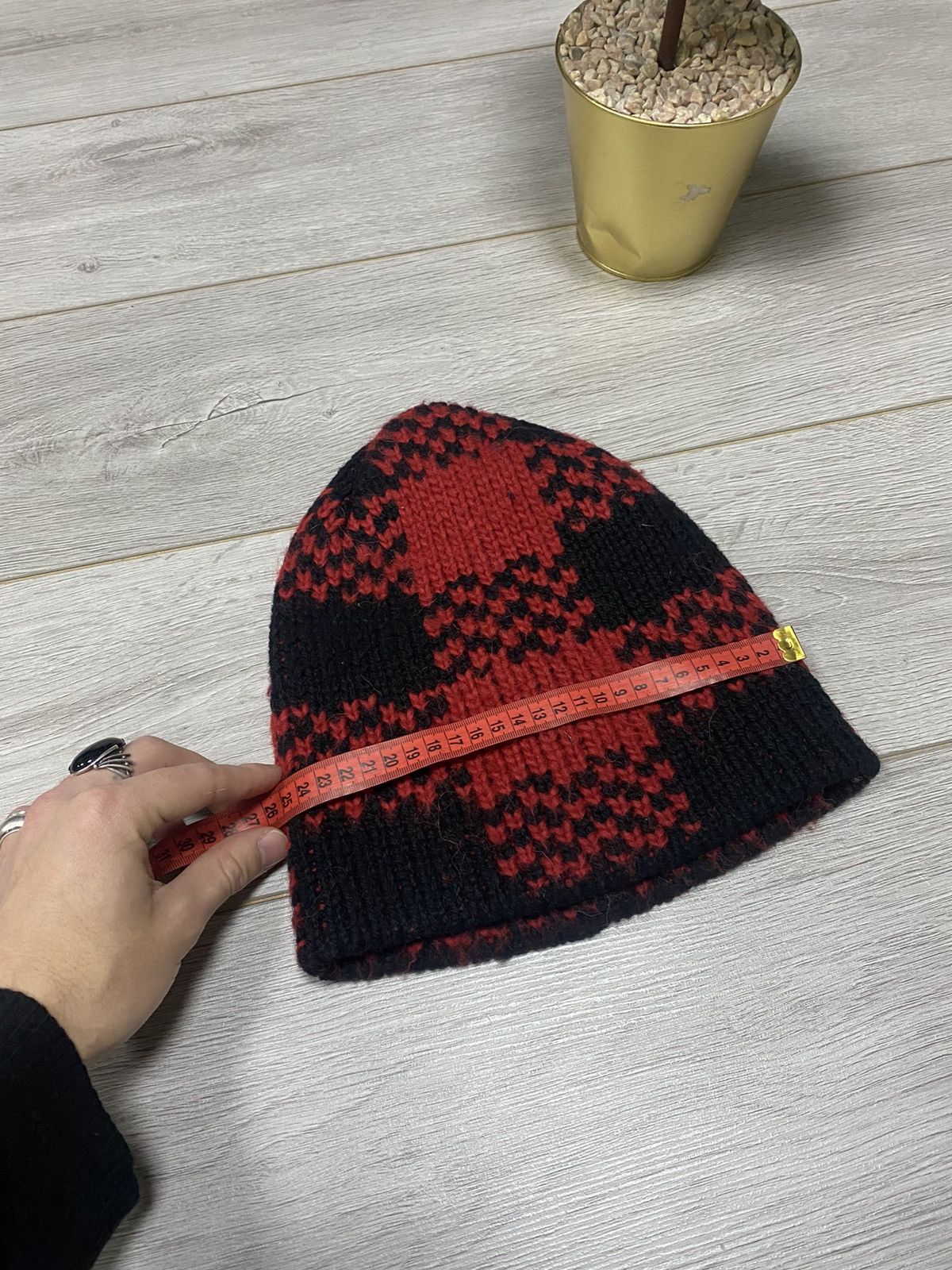 Hedi Slimane × Saint Laurent Paris Saint Laurent aw2013 RARE wool Angora check hat Size ONE SIZE - 7 Thumbnail