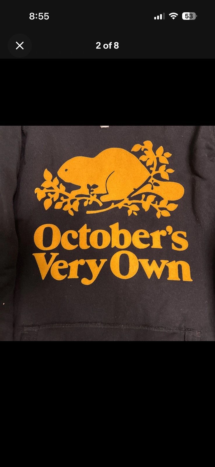 October's Very Own × Roots Ovo x Roots Hoodie 2020 Black Yellow Hoodie Large Pre-owned Size US L / EU 52-54 / 3 - 2 Thumbnail