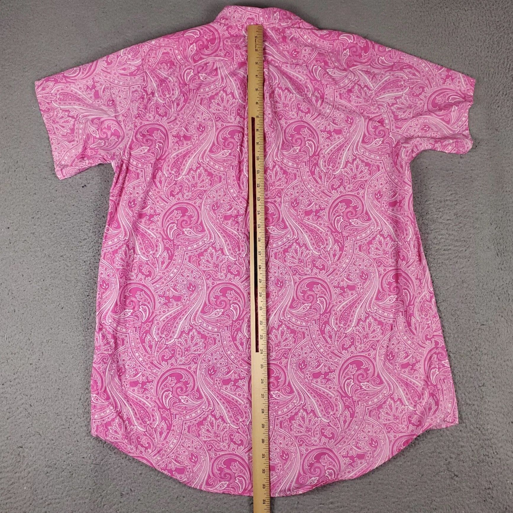 Ralph Lauren Ralph Lauren Pink Paisley Short Sleeve Shirt Dress Womens Large Size L / US 10 / IT 46 - 4 Thumbnail