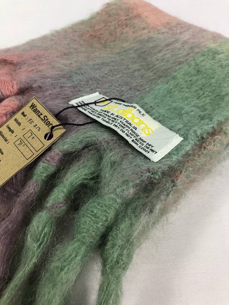 Vintage St Albans Pure Mohair Scarf / Muffler / Neckwear FS312 Size ONE SIZE - 2 Thumbnail