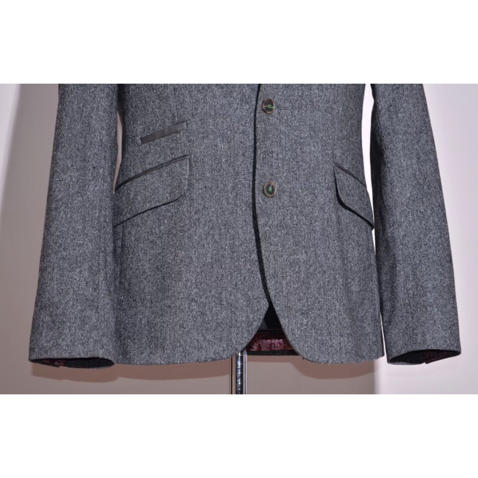 Ted Baker Ted Baker Men Sport Coat Blazer Jacket Wool/Cashmere Grey L Size 42R - 4 Thumbnail