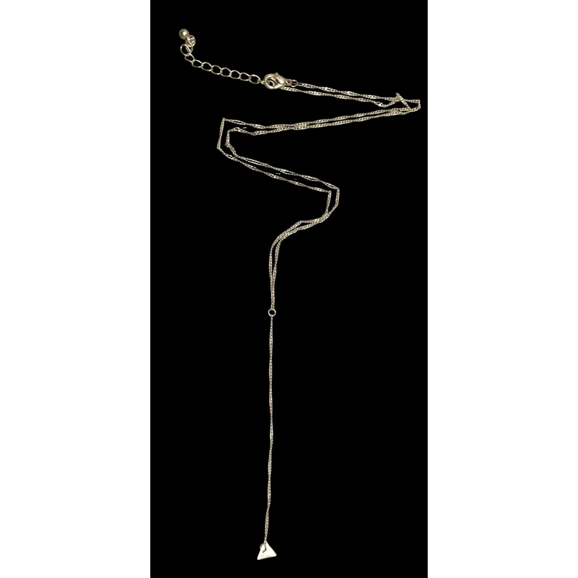 Other Gold-Tone Y-Shaped Layered Necklace With Triangle Pendant Size ONE SIZE - 1 Thumbnail